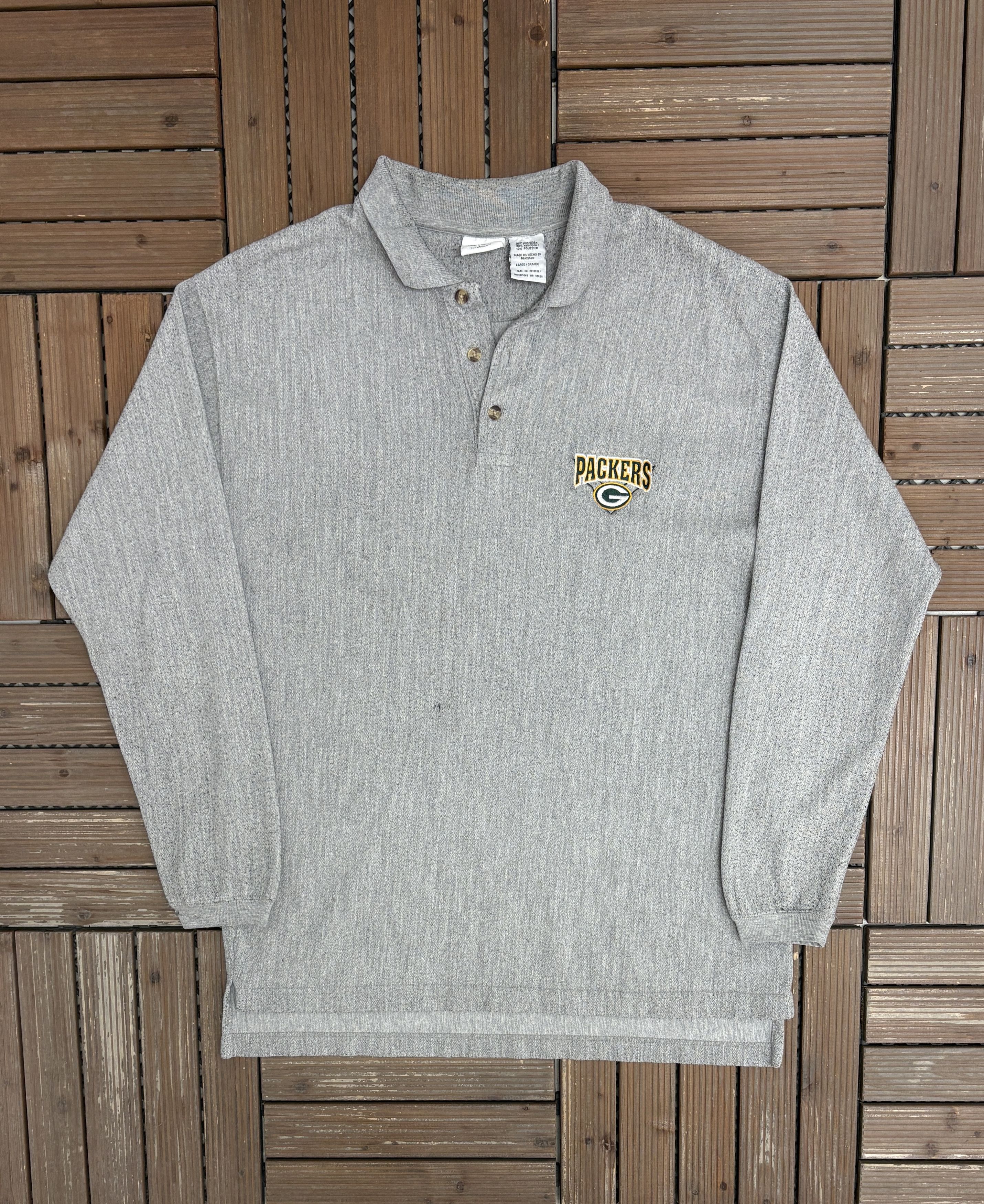 Vintage Green Bay Packers Embroidered Vintage Quarter Button Sweater Size US L / EU 52-54 / 3 - 1 Thumbnail