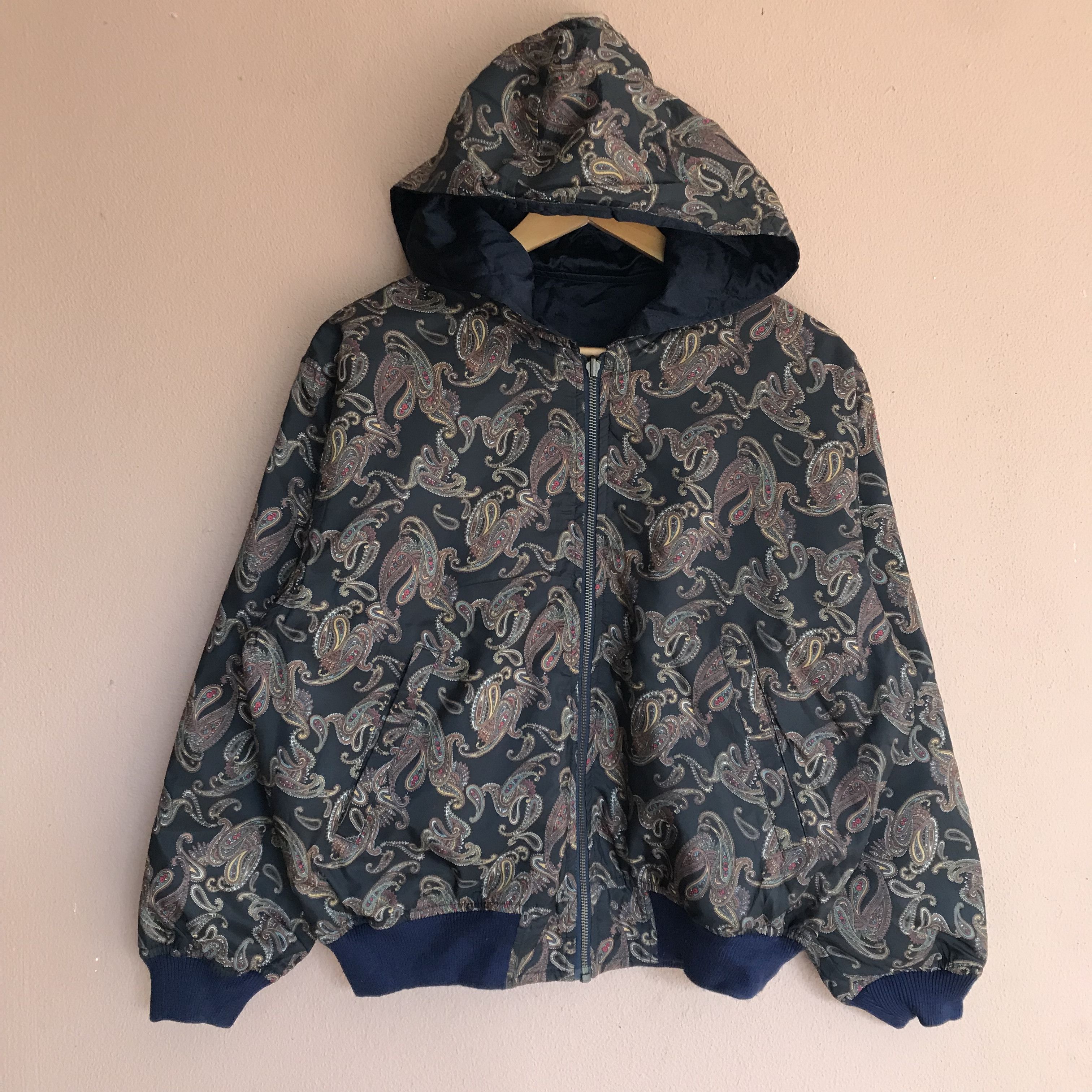 Paisley Bandana reversibleHoodie jacket bomber