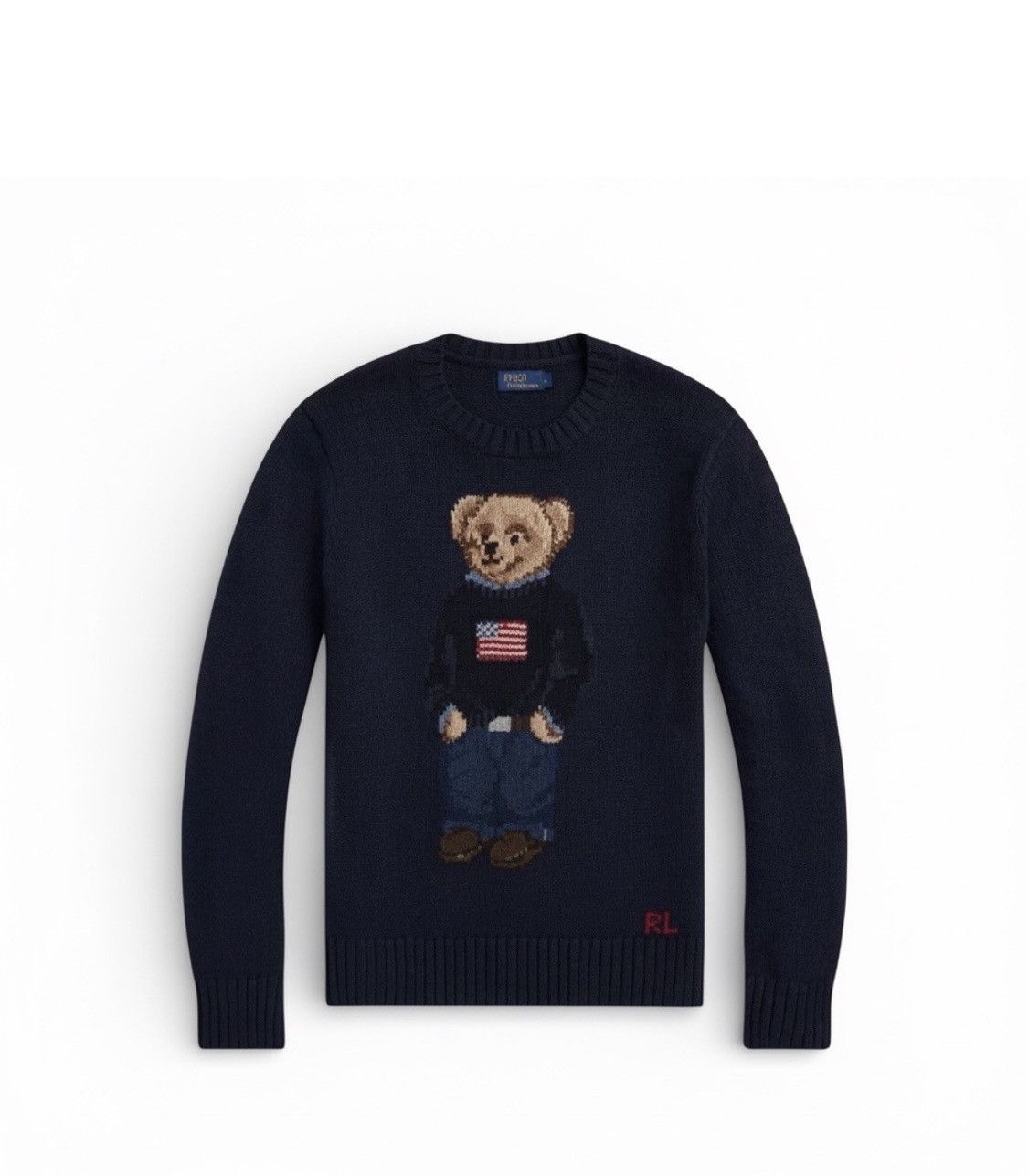 Ralph Lauren Vintage Polo Ralph Lauren Bear Sweater Navy Knit OG RL Size M / US 6-8 / IT 42-44 - 2 Thumbnail