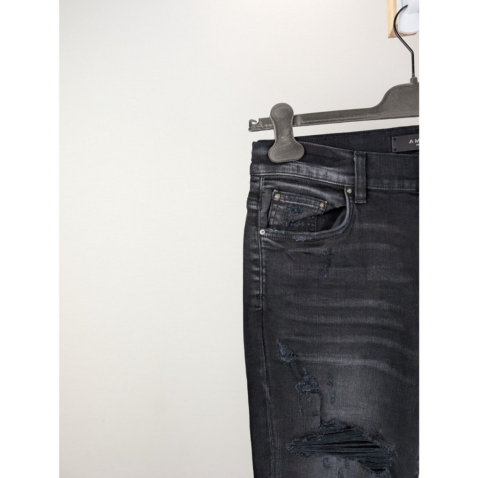 Amiri o1rshd1 Thrasher Plus Jean in Aged Black Size US 34 / EU 50 - 5 Thumbnail