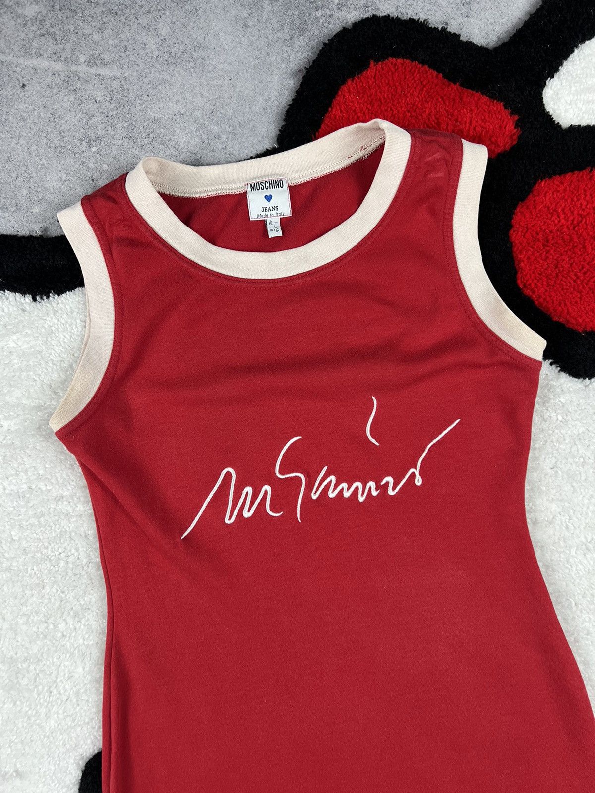 Moschino Y2K Vintage Moschino 90s Red Mini Dress Size M / US 6-8 / IT 42-44 - 4 Thumbnail