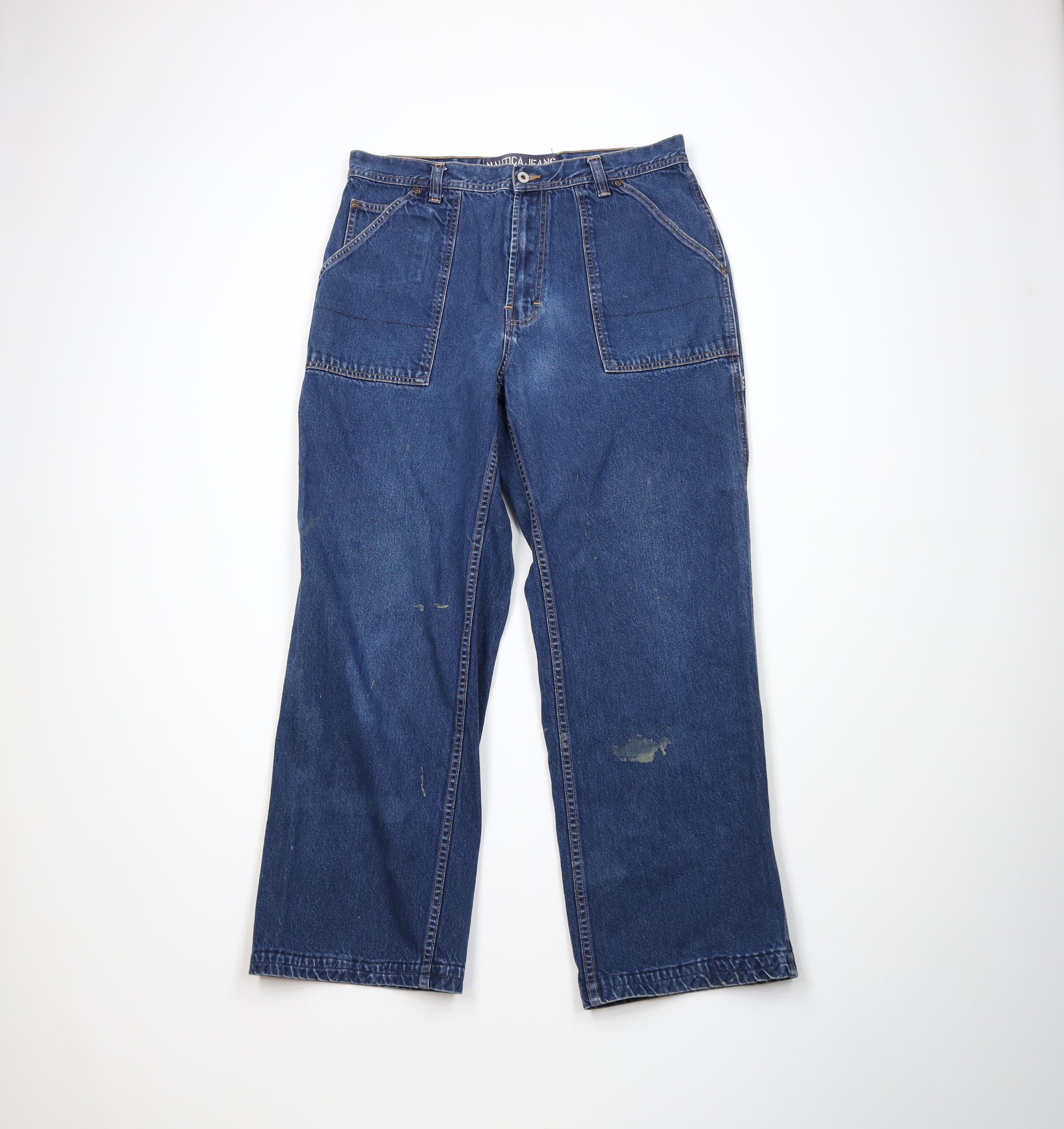 Vintage 90s Nautica Baggy Big Pocket Wide Leg Denim Jeans