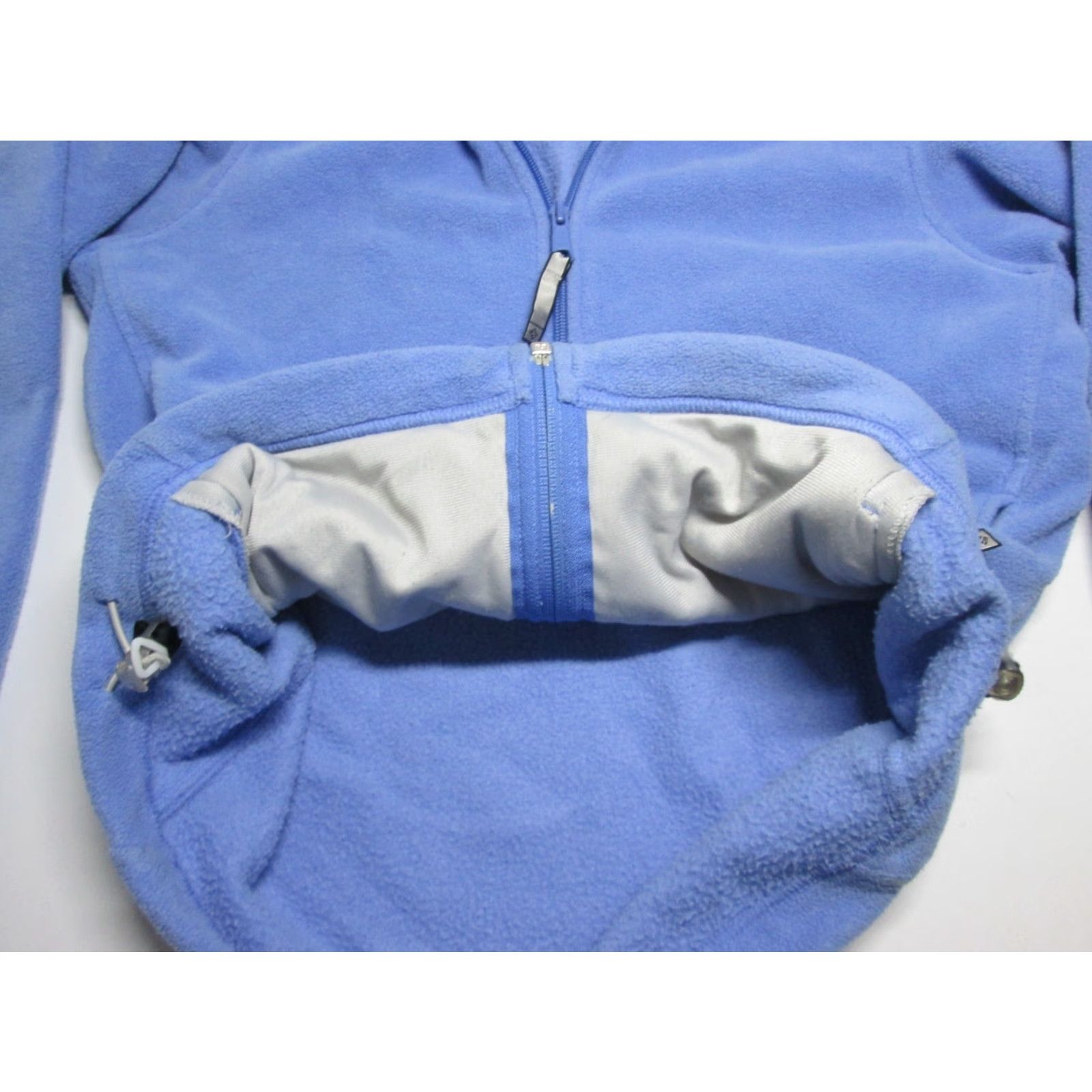 Vintage Columbia Womens Jacket Windbreaker S Blue Fleece Outerwear Zip Pockets Long Sleeve Solid Pattern Zip Closure Size S / US 4 / IT 40 - 5 Thumbnail