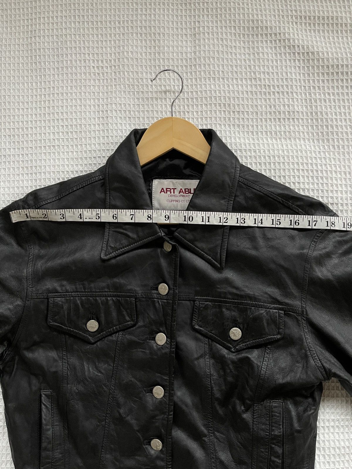Japanese Brand Rare🔥Vintage ART ABLE Trucker Leather Jacket Size US S / EU 44-46 / 1 - 15 Thumbnail