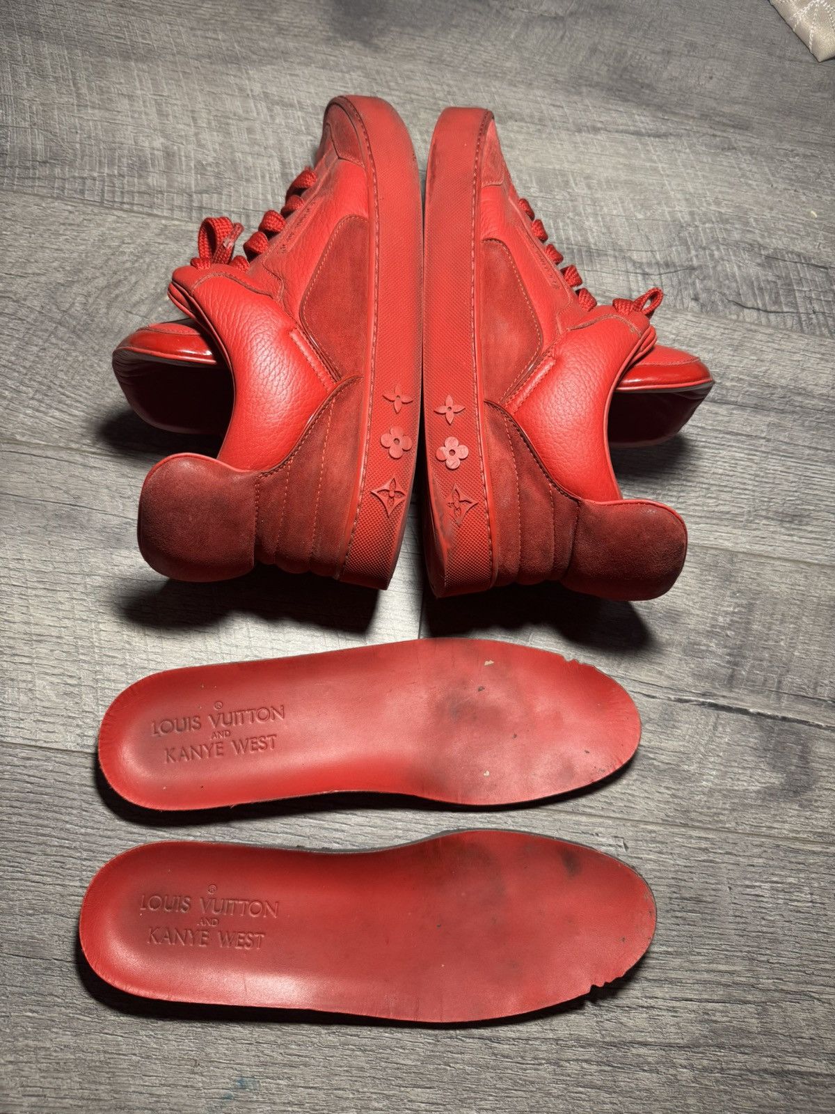 Kanye West × Louis Vuitton Used LV Louis Vuitton Kanye West Don Red Low U.S.: 8.5-9 Size US 7 / EU 40 - 2 Thumbnail