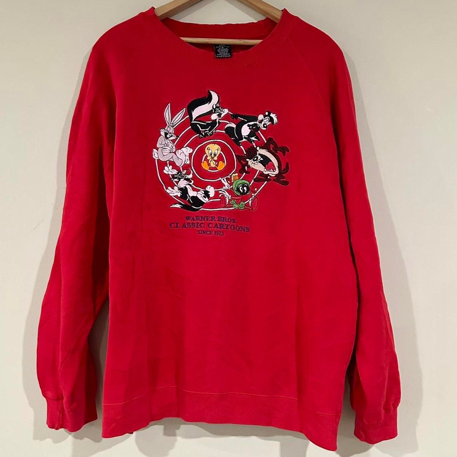 Warner Bros Vintage 90’s Warner Bros Classic Cartoons Bullseye Crewneck Size US XL / EU 56 / 4 - 1 Thumbnail