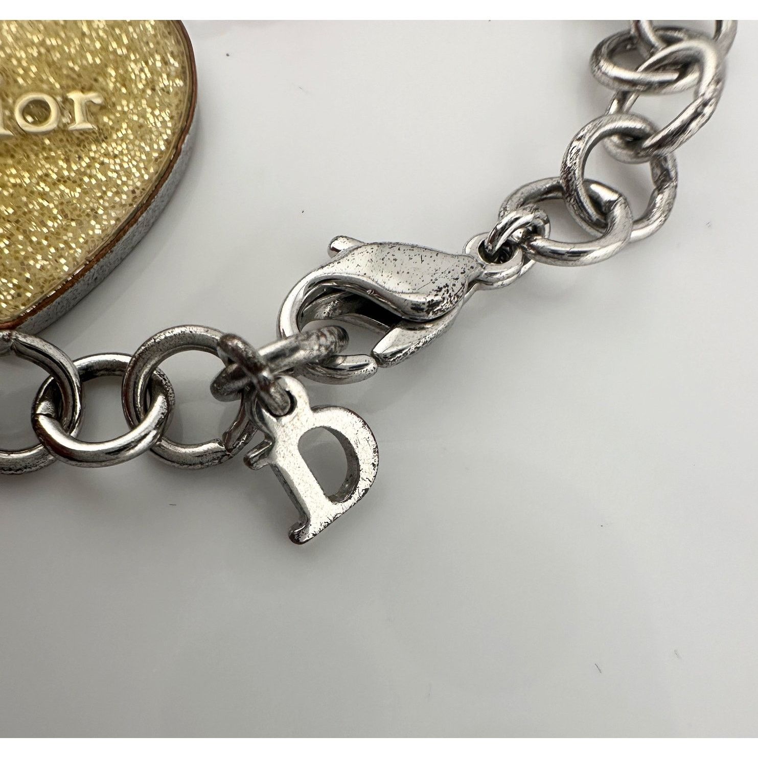 Dior Christian Dior Silver Hear and Key Charm Bracelet Size ONE SIZE - 11 Thumbnail