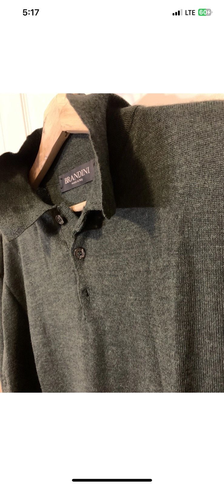 Brandini Brandini mens sz XL merino wool sweater green Size US XL / EU 56 / 4 - 4 Thumbnail