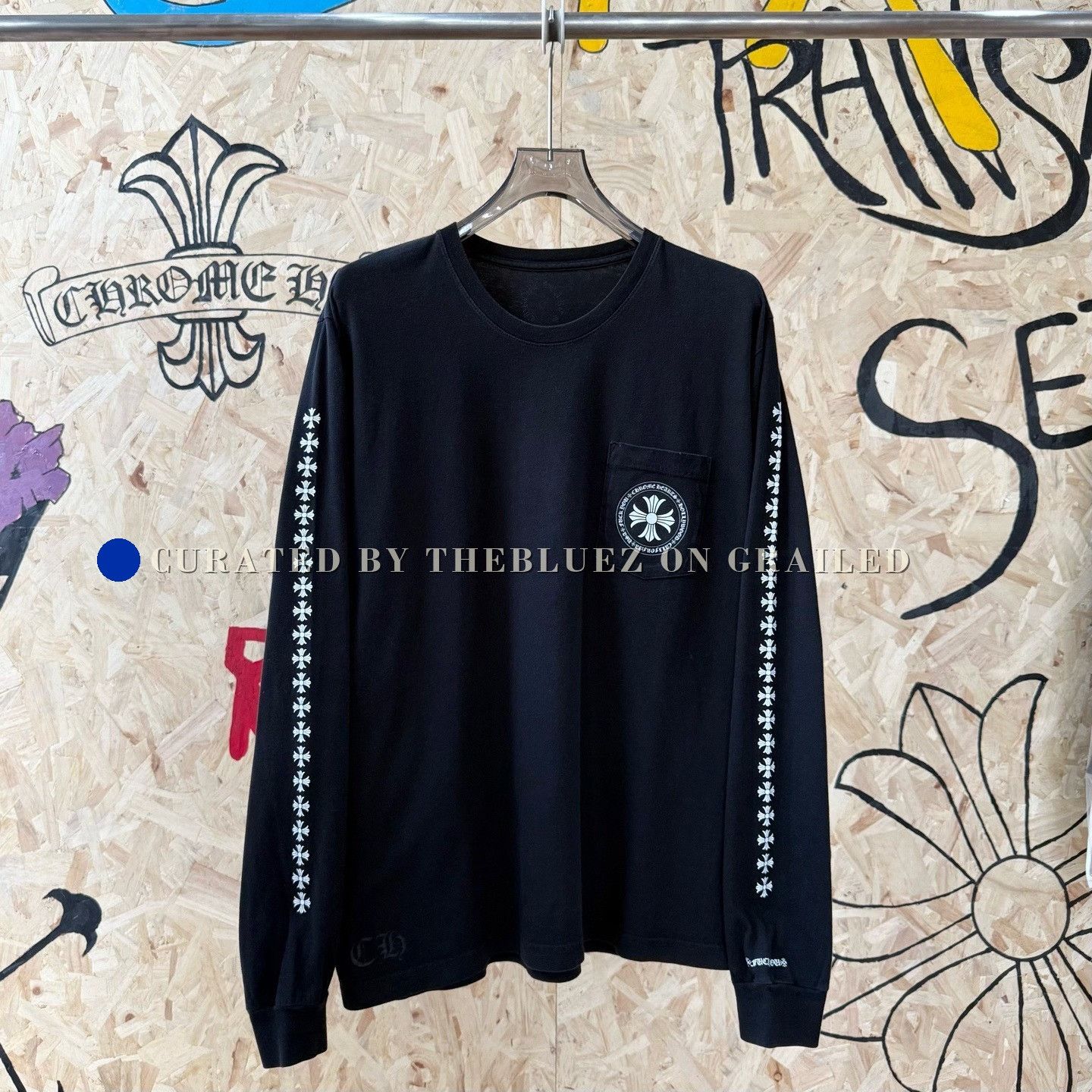 Chrome Hearts CHROME HEARTS Back Scroll Label Logo Long Tee | Grailed