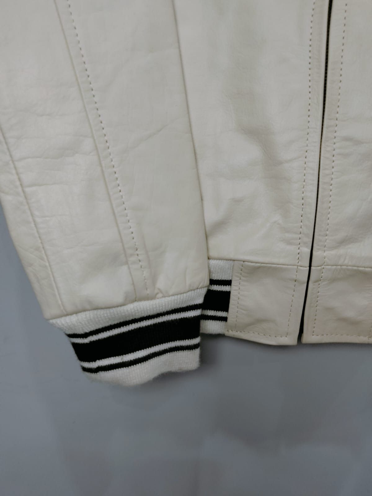 Vintage Wleti Original Beige Sheep Leather Jacket (Unisex) Size US M / EU 48-50 / 2 - 9 Thumbnail