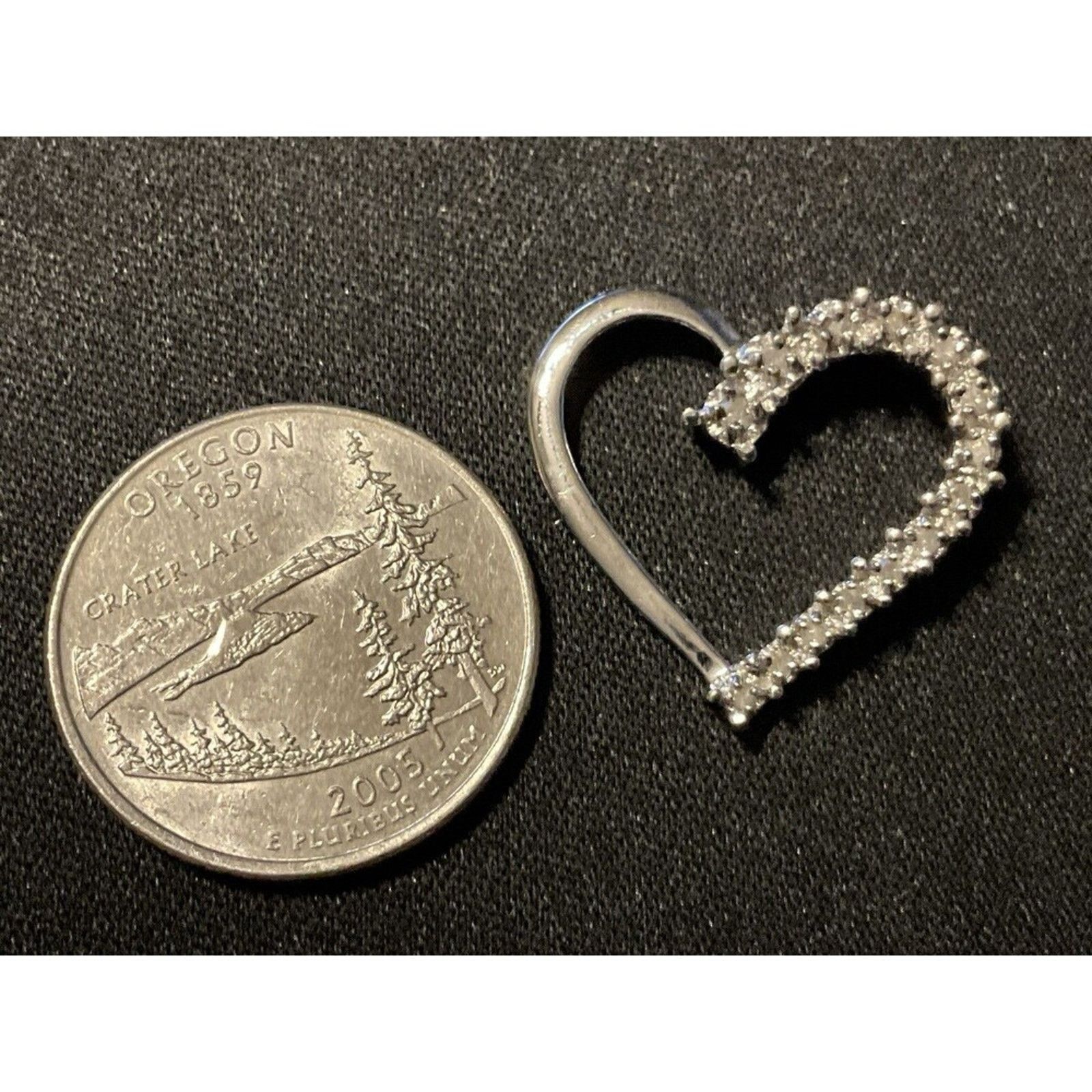 Other 925 Silver Vintage Genuine Diamond Pendant Size ONE SIZE - 3 Thumbnail