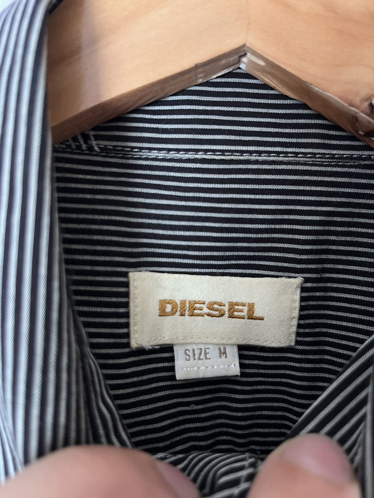 Diesel RARE Diesel DEPT. LIQUID SPACE Striped Button Up Shirt SZ M Size US M / EU 48-50 / 2 - 10 Thumbnail