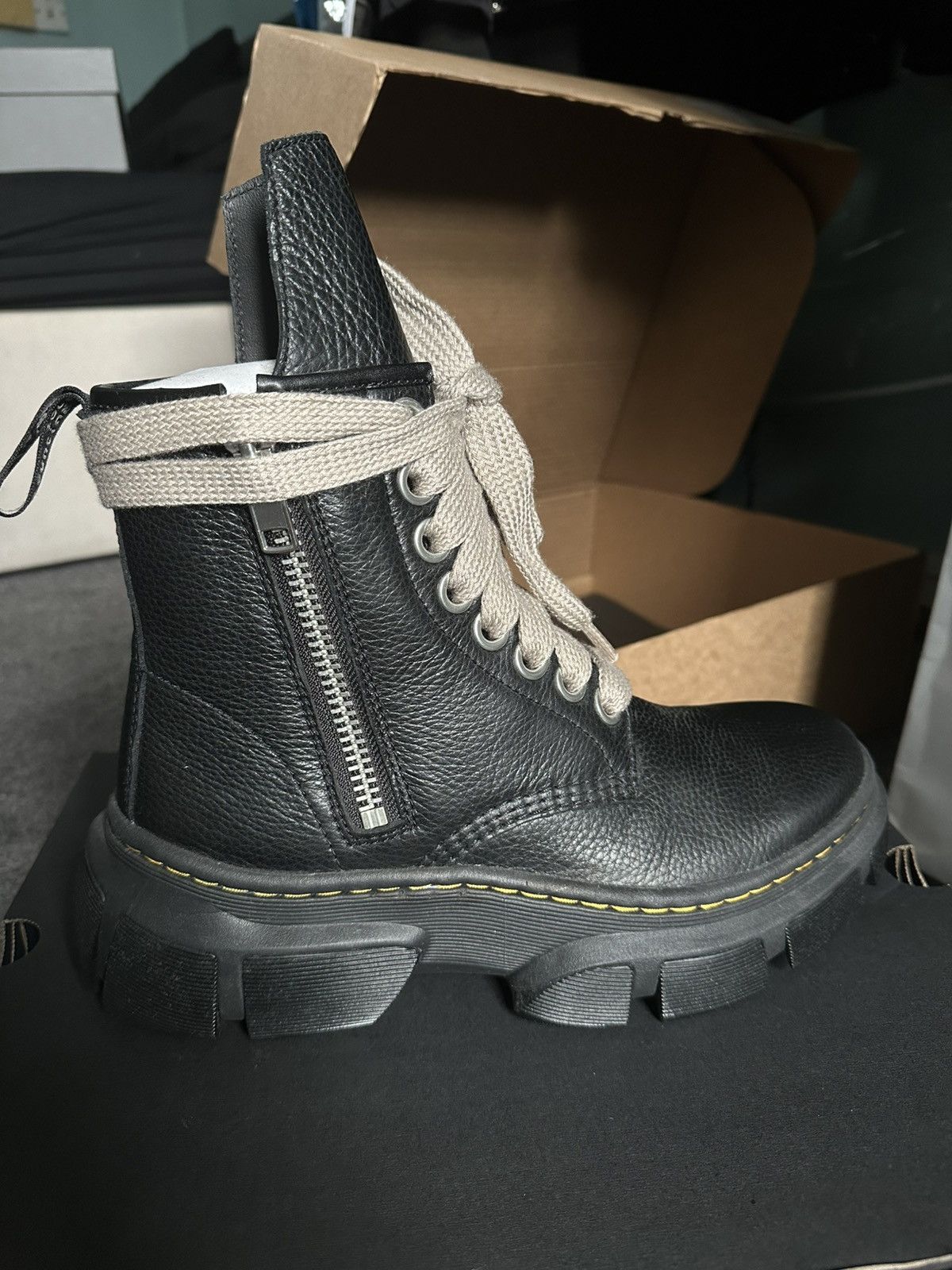 Dr. Martens × Rick Owens Brand New Dr. Martens x Rick Owens 1460 Black Boots Size US 9 / EU 42 - 2 Thumbnail
