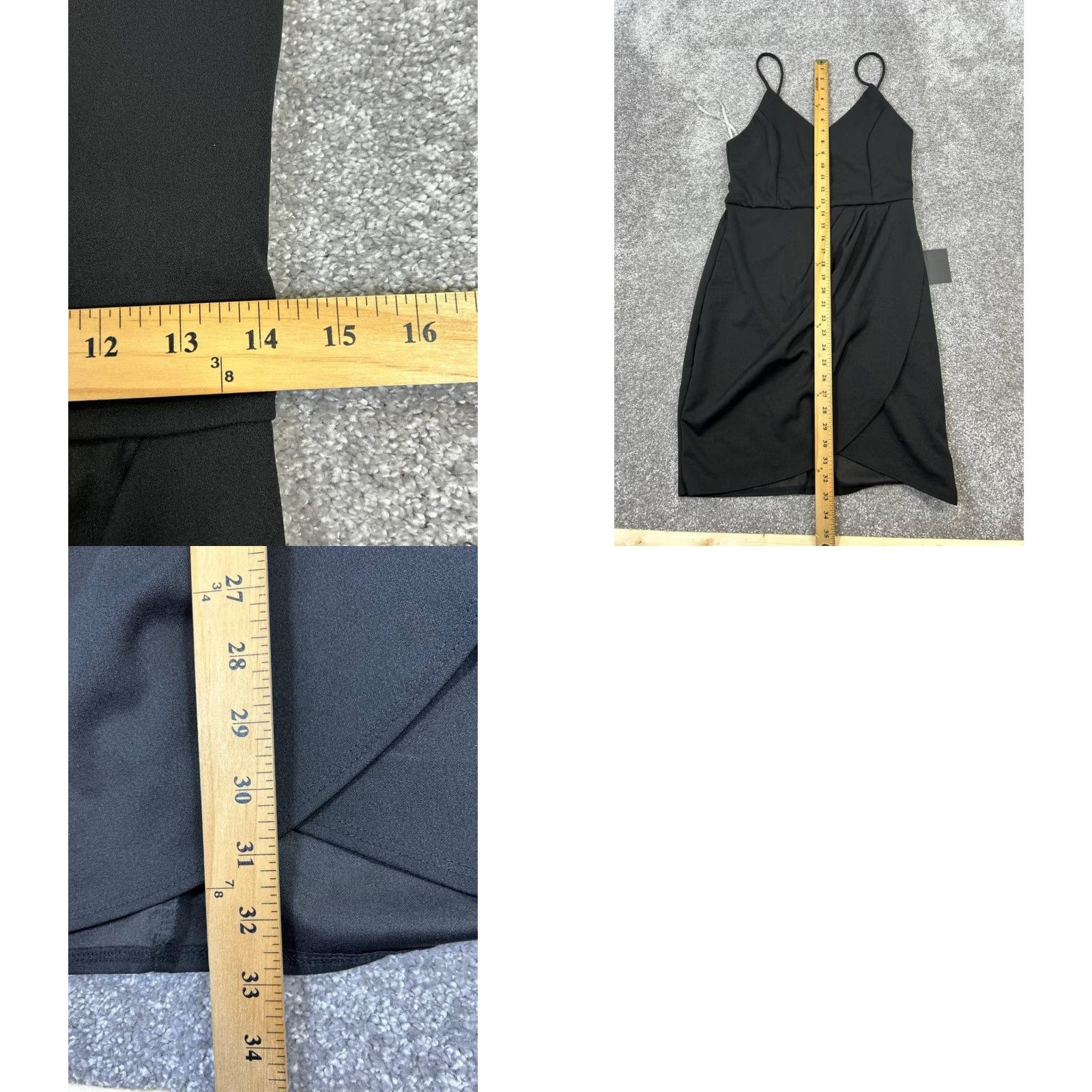 Lulus Lulus Dress Black Bodycon Wrap Womens Large V-Neck Sleeveless Short Neckline Party Cocktail Wedding Casual Size L / US 10 / IT 46 - 8 Thumbnail