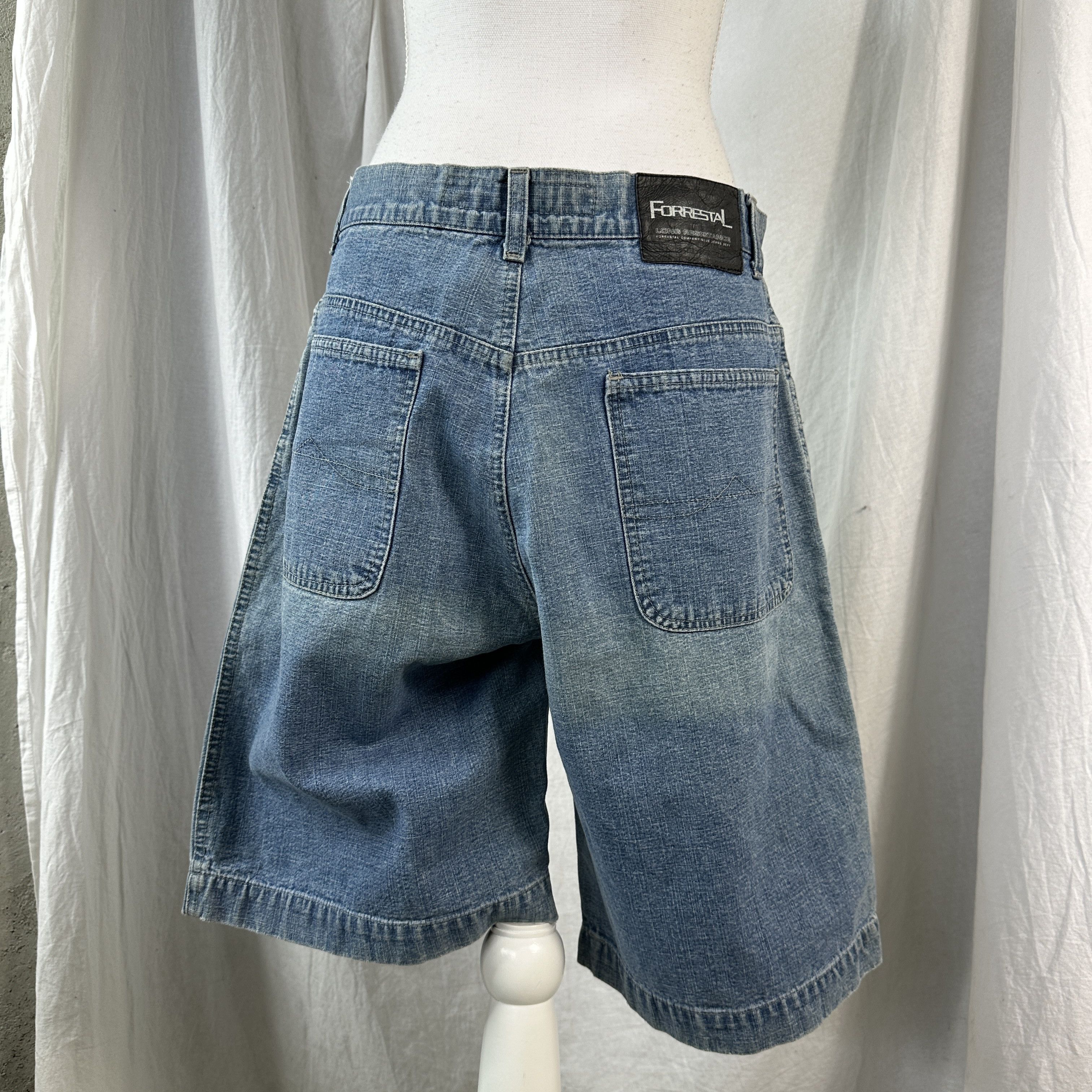 Vintage Vintage Denim Streetwear Avant GardeJeans Jorts Y2K Size US 33 - 5 Thumbnail