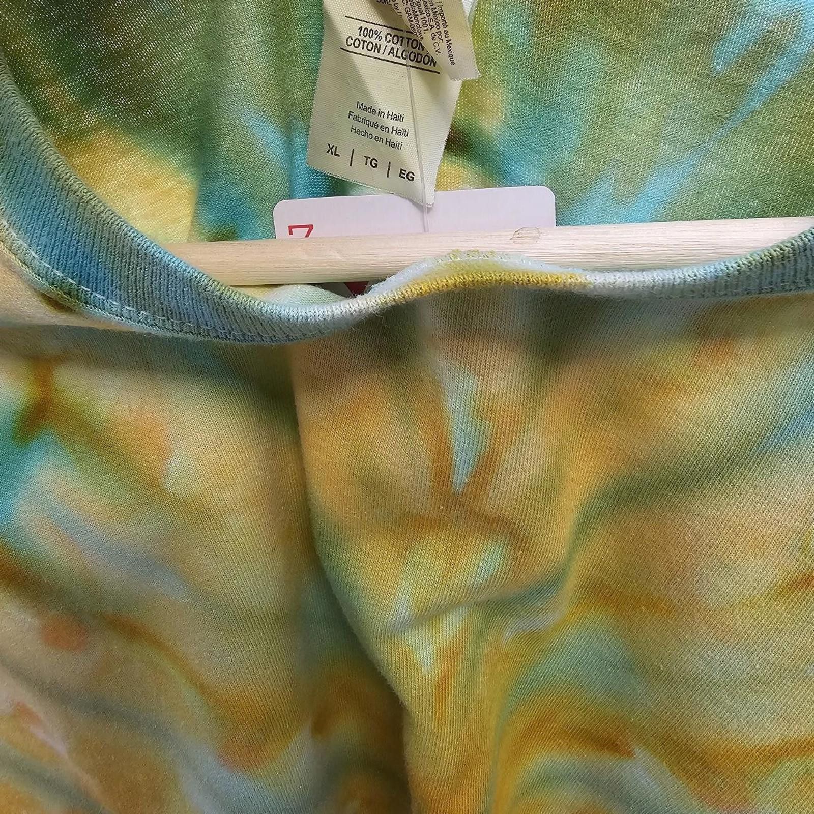Other Handmade Tie-Dye Yellow and Green T-shirt Size US XL / EU 56 / 4 - 3 Thumbnail