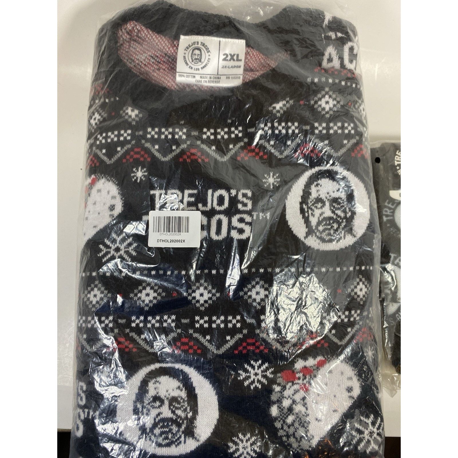 Other Trejo’s Tacos Ugly Christmas Sweater 2XL w/ Matching Socks Size US XXL / EU 58 / 5 - 13 Thumbnail