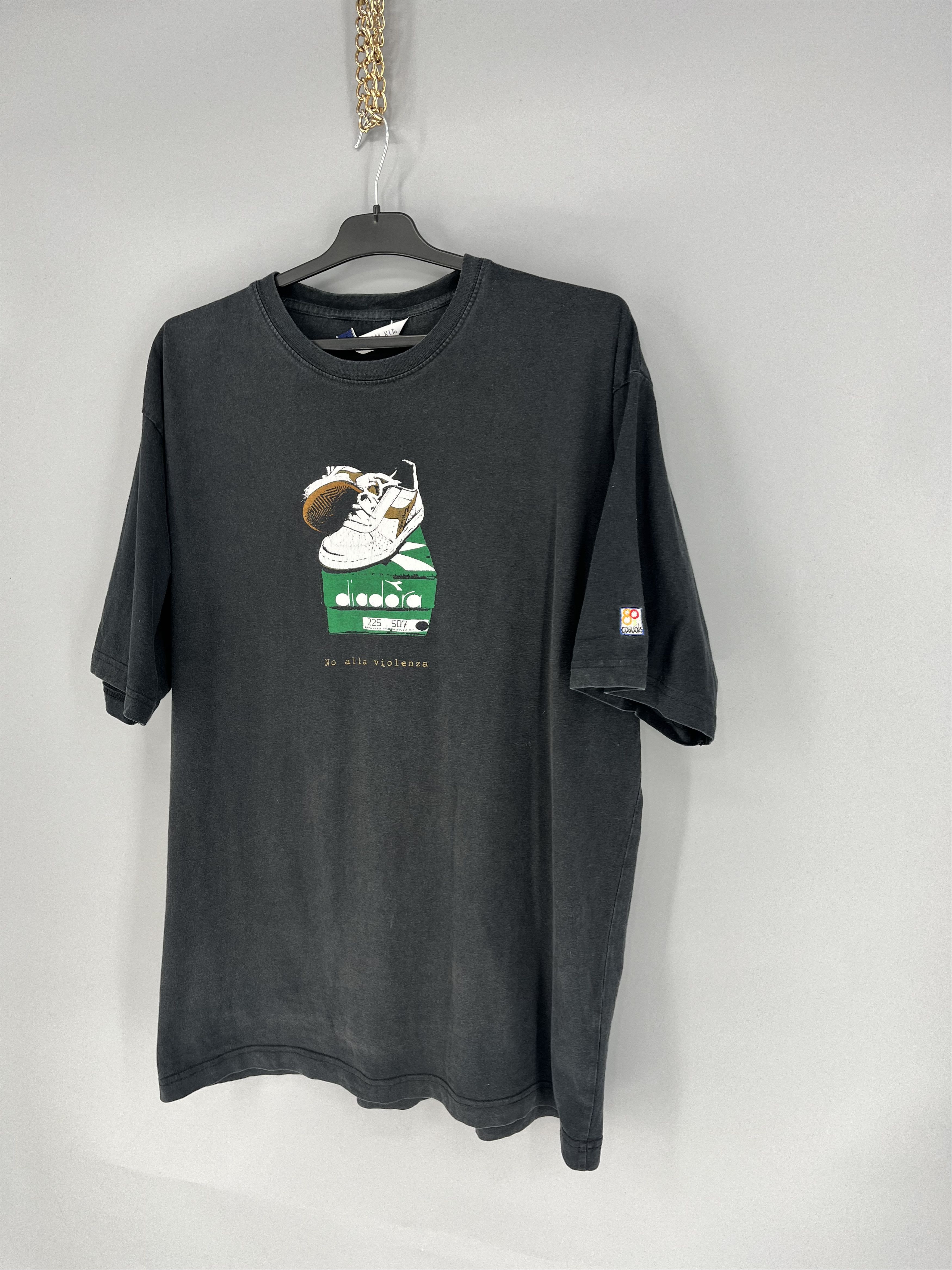 Vintage Vintage 80s Casuals Diadora"No alla violenza" No to violence Size US XL / EU 56 / 4 - 3 Thumbnail