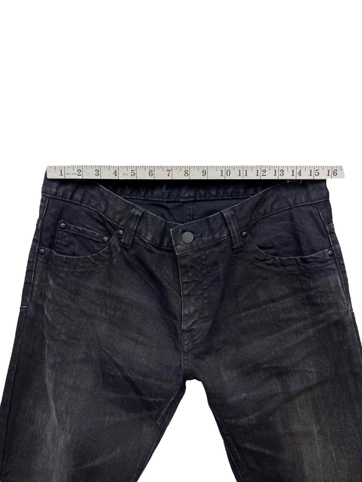 Tornado Mart 🔥Vintage TORNADO MART JAPAN Clawmark Black Slim Fit Denim Size US 31 - 10 Thumbnail