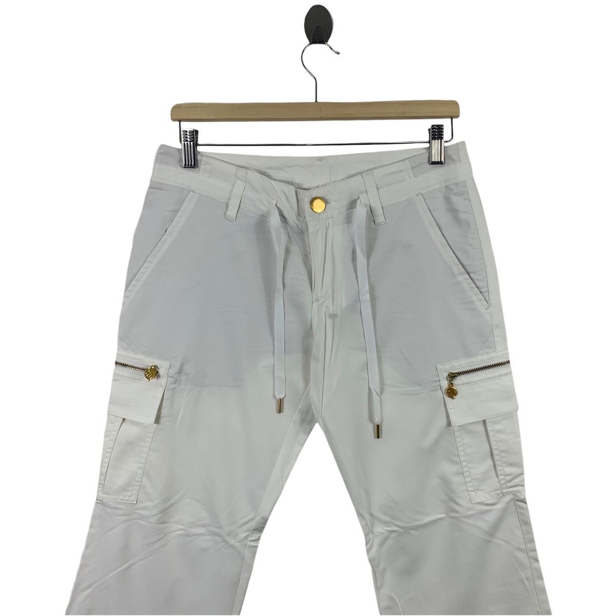 Vintage DANCE WITH DRAGON WHite colour cargo pants Size 30" / US 8 / IT 44 - 2 Thumbnail