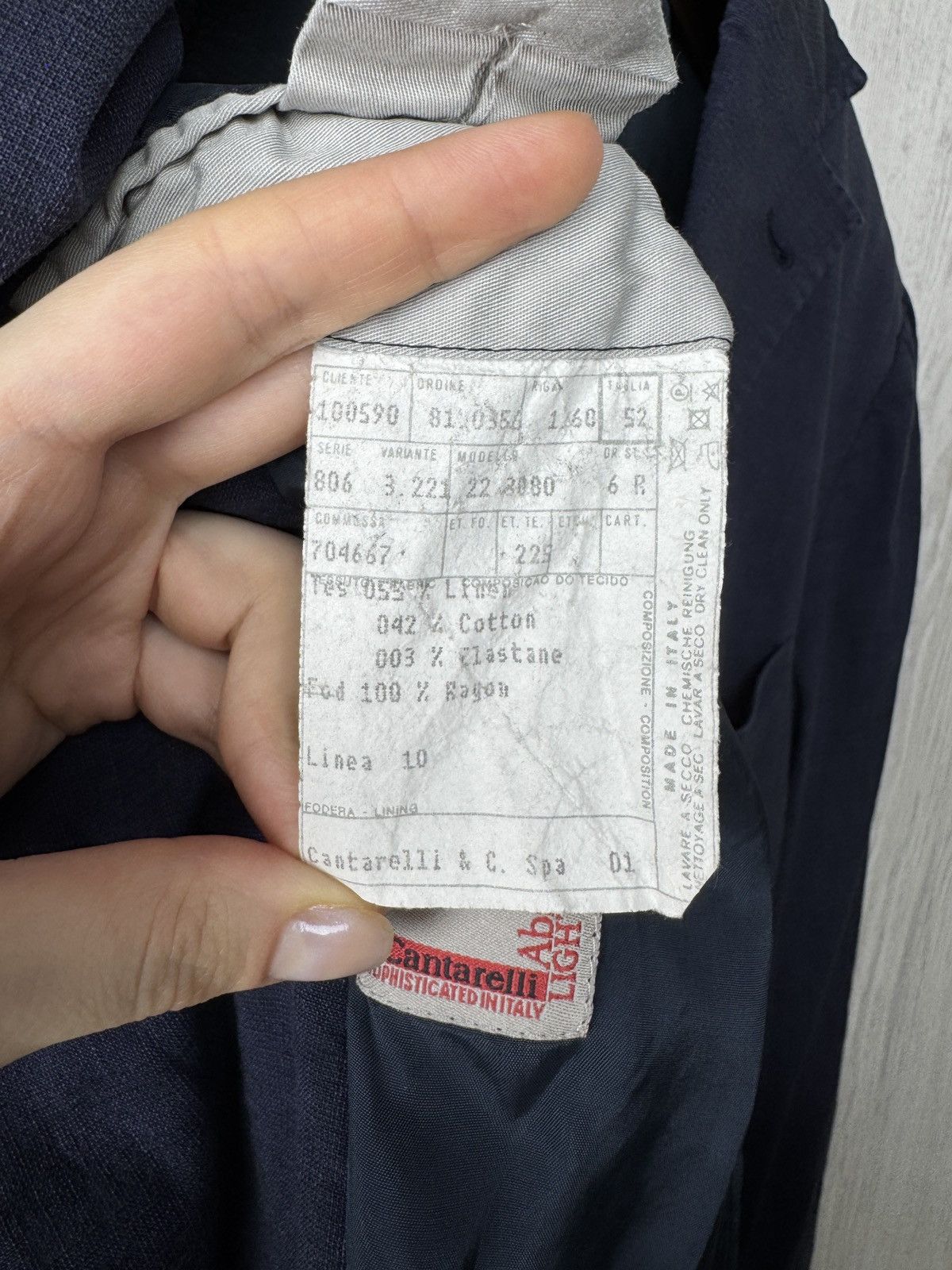 Cantarelli Cantarelli linen cot absolute light navy blue jacket blazer Size 42R - 9 Thumbnail