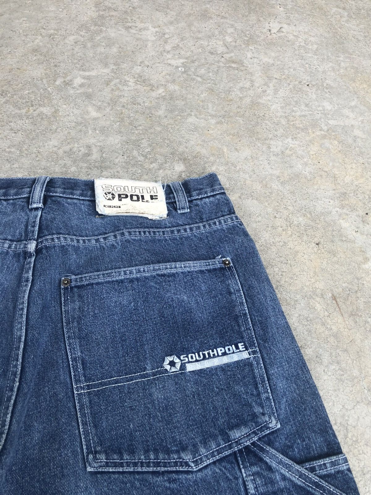 Southpole Vintage Southpole Baggy Carpenter Embroidered Jeans Size US 35 - 15 Thumbnail