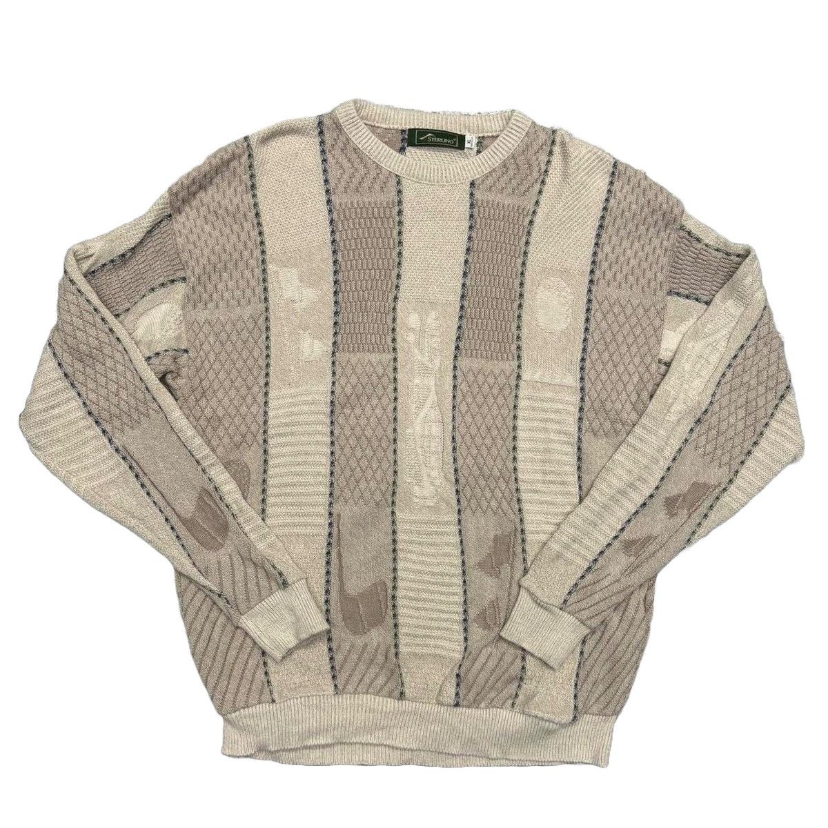 Vintage 90s Sterling Coogi Style Sweater XL USA