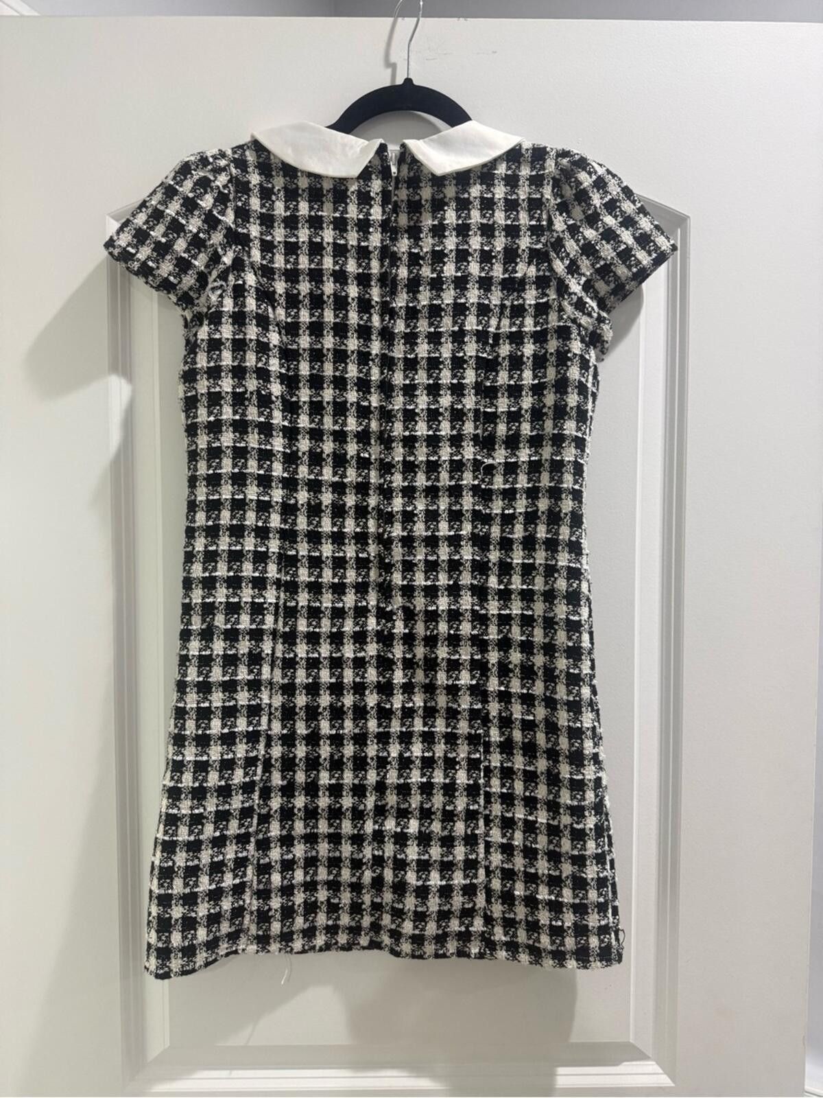 Other Rare Editions Tweed Mini Dress with Beaded Collar Size ONE SIZE - 2 Thumbnail