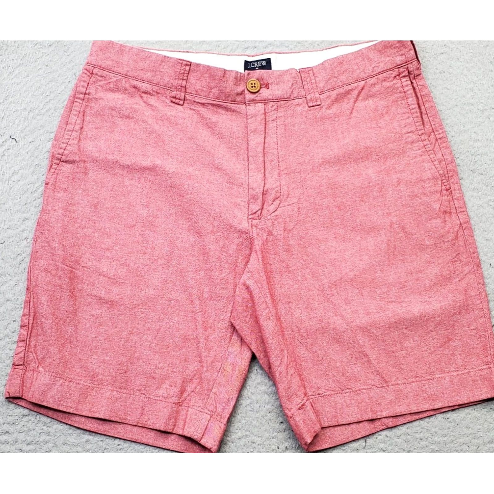 J.Crew J.CREW Gramercy Chino Shorts Mens 32W Red Casual Summer Wear Belt Loop Outdoor Shirt Size US 32 / EU 48 - 2 Thumbnail