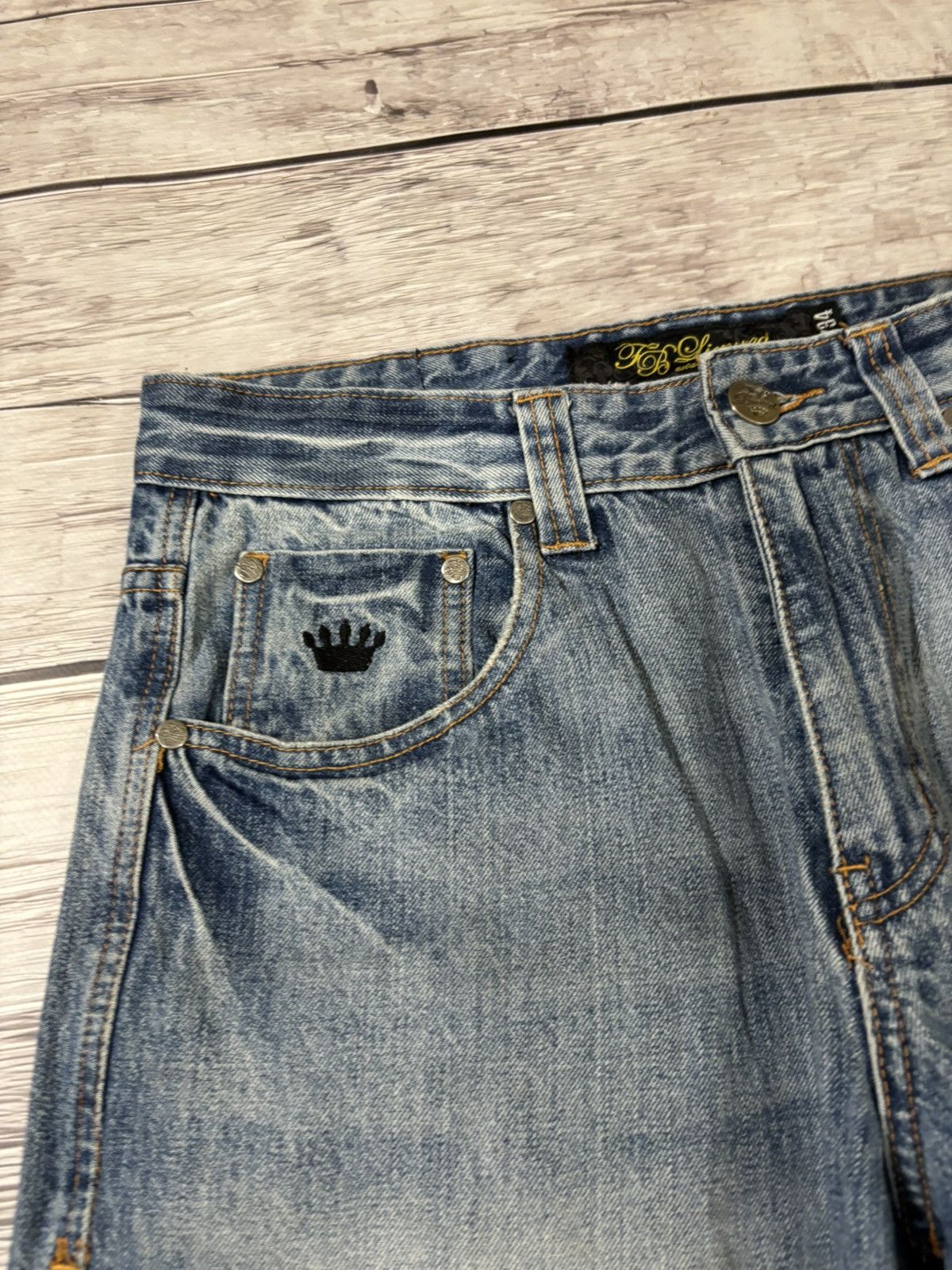JNCO × Japanese Brand Vintage Baggy Rap sk8 Jnco Style Washed Jeans y2k Size US 32 / EU 48 - 2 Thumbnail