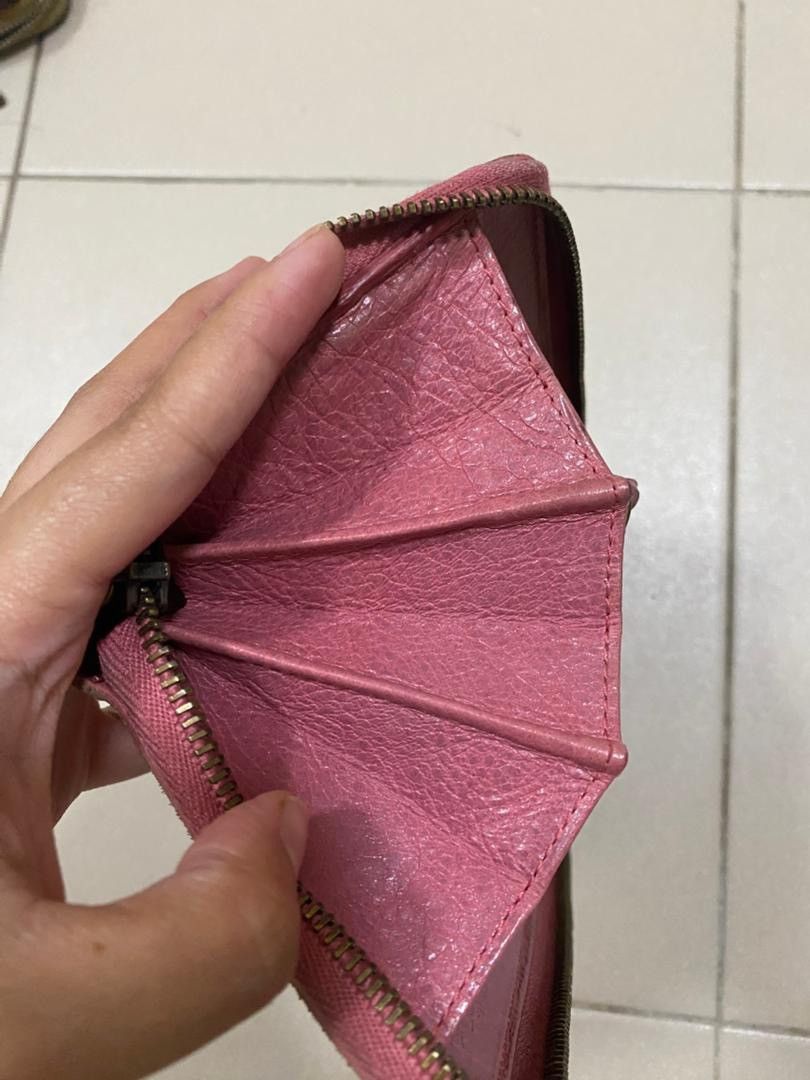 Balenciaga Balenciaga Paris Classic Long Zip Wallet – Pink Size ONE SIZE - 5 Thumbnail