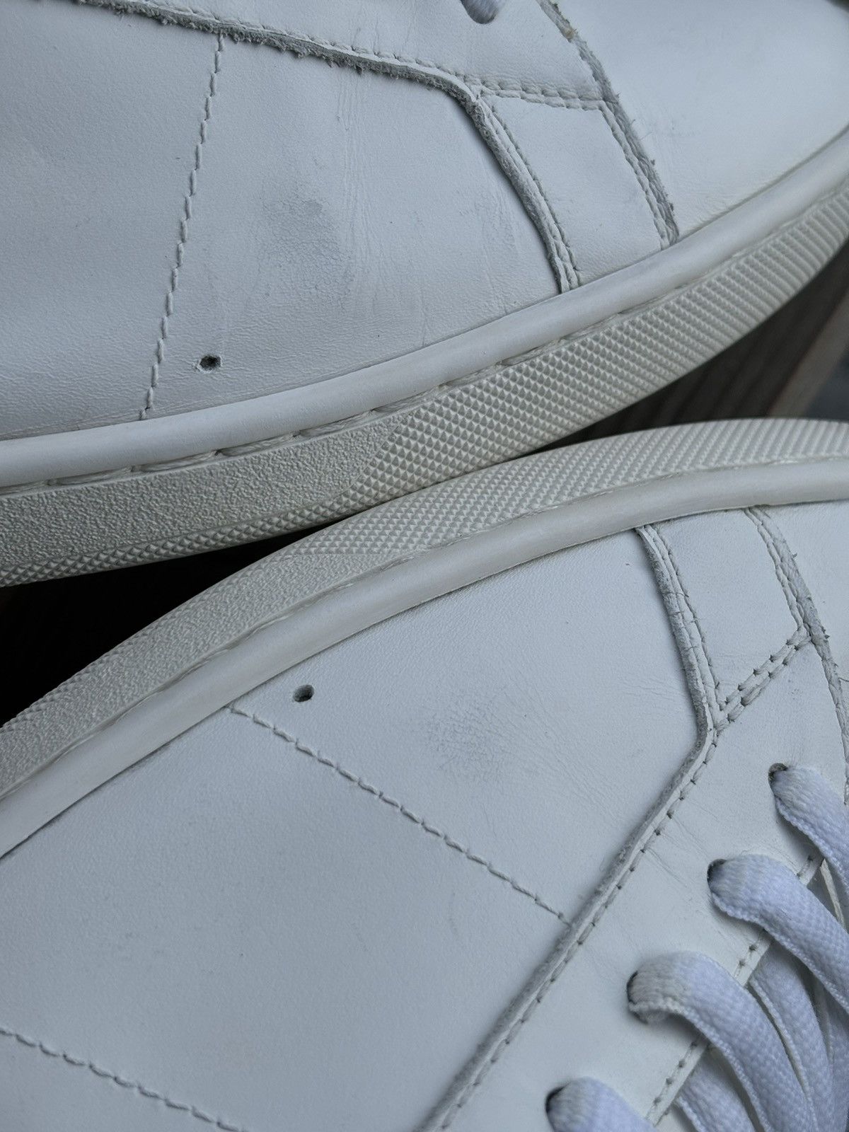 Saint Laurent Paris YSL Paris SL/01 Signature Court Classic Leather Low Top Sneaker Shoes Trainers Size US 10 / IT 40 - 19 Thumbnail