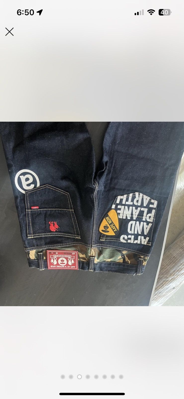 Aape × Bape A Bathing Ape x baby Milo jeans Size US 31 - 3 Thumbnail
