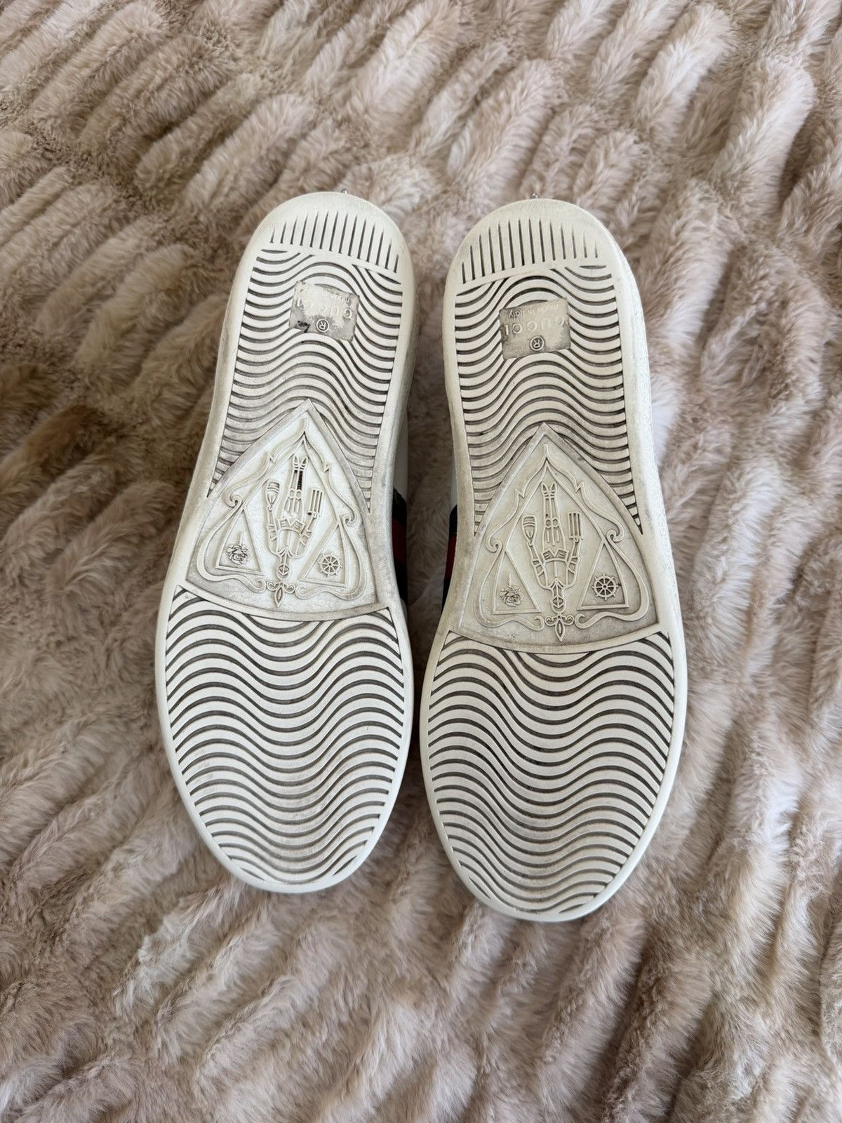 Gucci Gucci Ace Embellished Leather Size US 7.5 / IT 37.5 - 8 Thumbnail