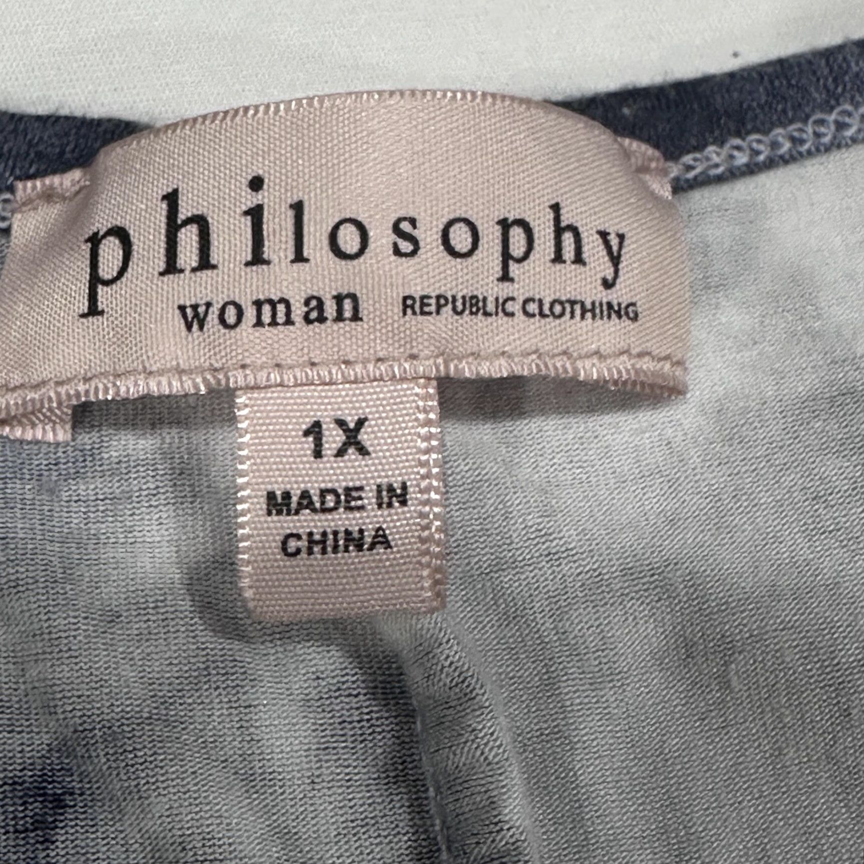 Vintage Philosophy Republic Clothing Shirt Womens 1X Blue Tie Dye Tunic Scoop Neck PILL Size XL / US 12-14 / IT 48-50 - 5 Thumbnail