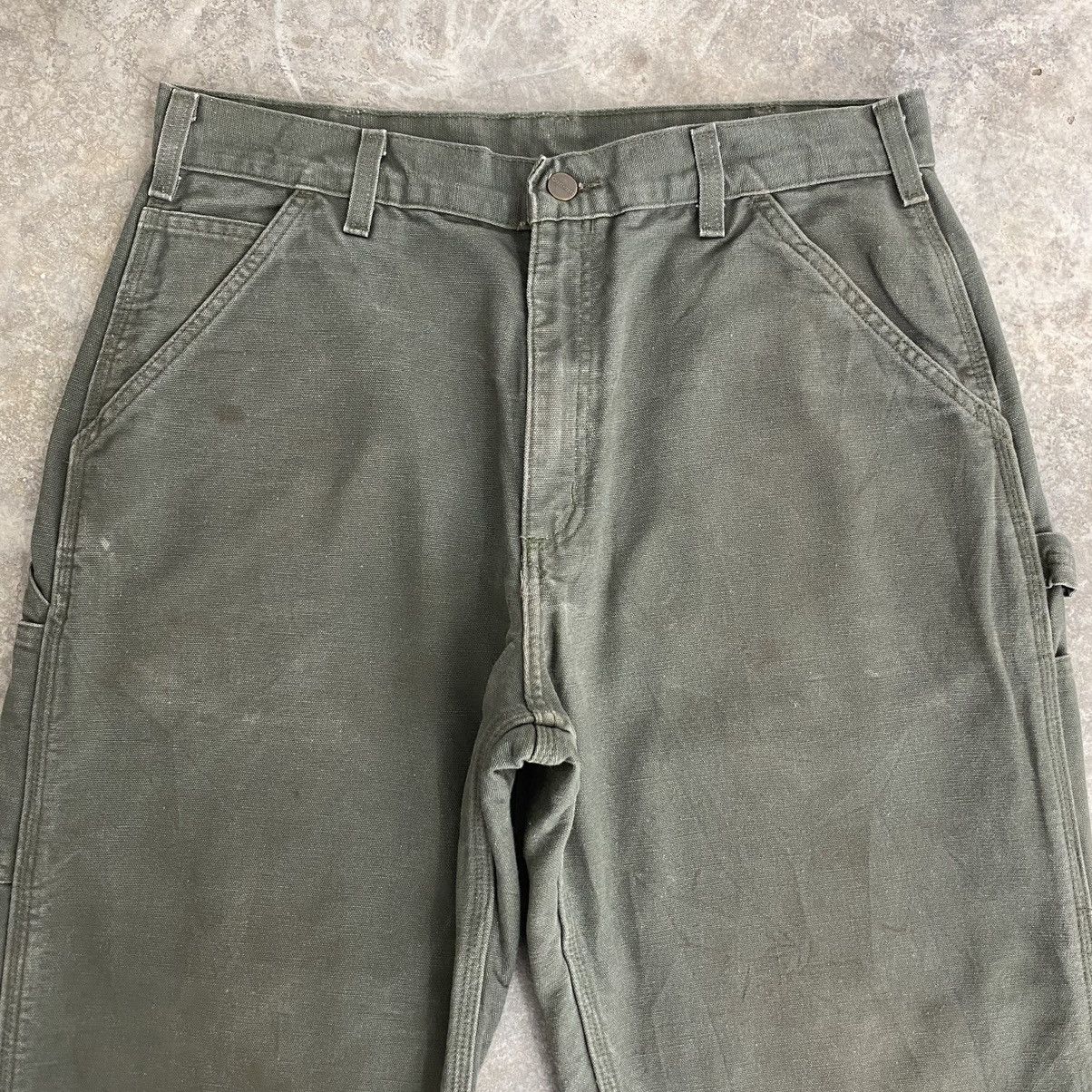 Carhartt VTG Carhartt Blanket Lined Moss Green Carpenter Work Pants Size US 34 / EU 50 - 7 Thumbnail