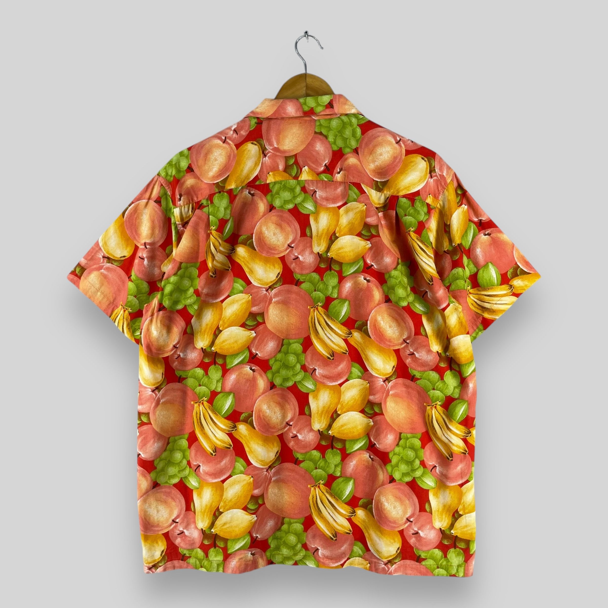 Japanese Brand Vintage Pop Art Aloha Tropical Fruits Motive Rayon Shirt Size US L / EU 52-54 / 3 - 7 Thumbnail