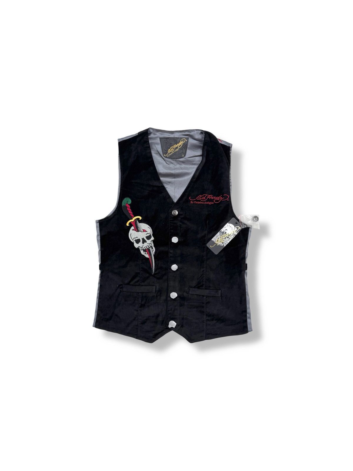 Christian Audigier Vintage but new vintage Christian Audigier velvet vest Size US L / EU 52-54 / 3 - 1 Thumbnail