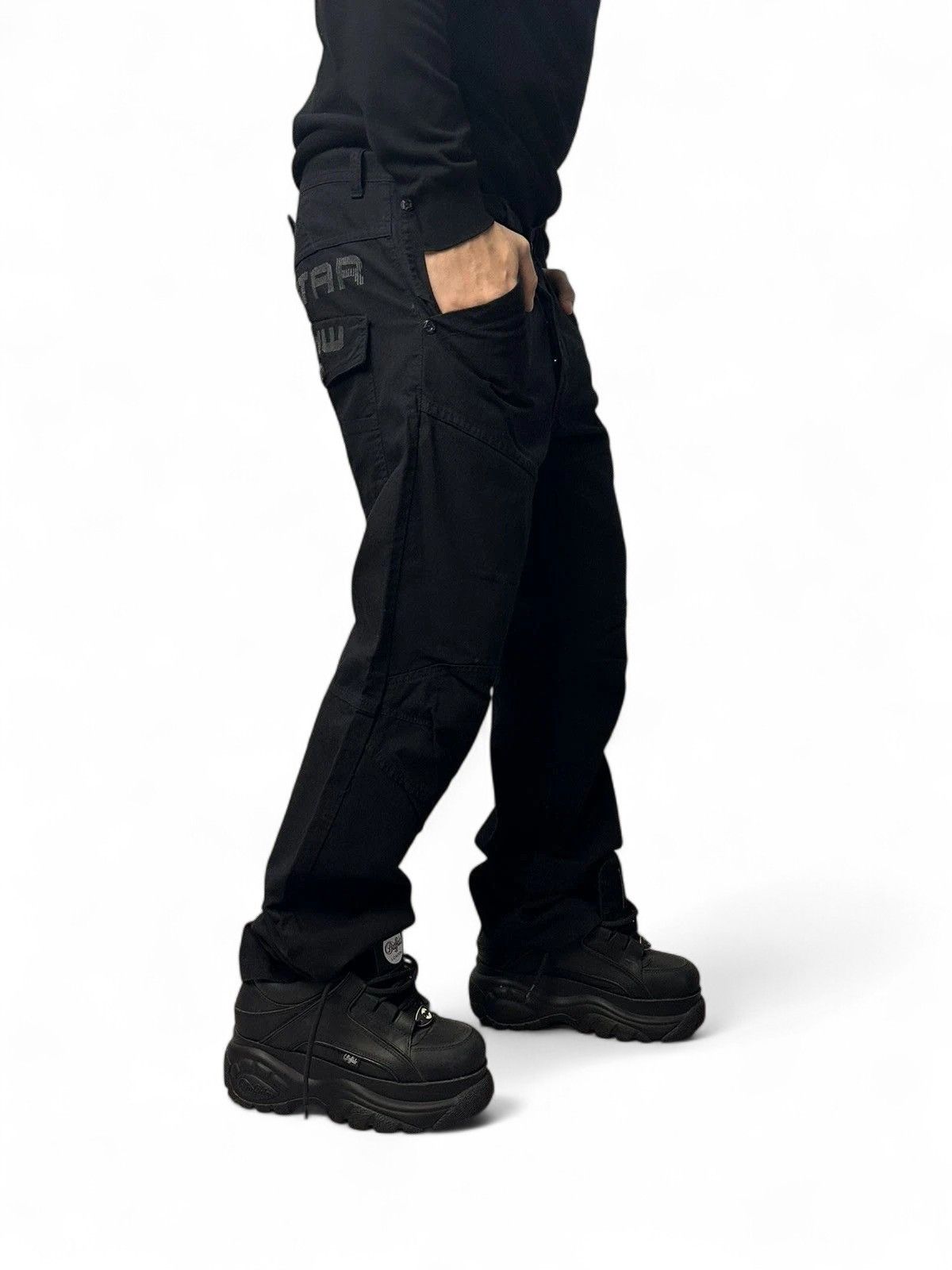 Diesel G-Star Raw Y2K Tech Carpenter Denim Pants Black Workwear 34 Size US 34 / EU 50 - 6 Thumbnail