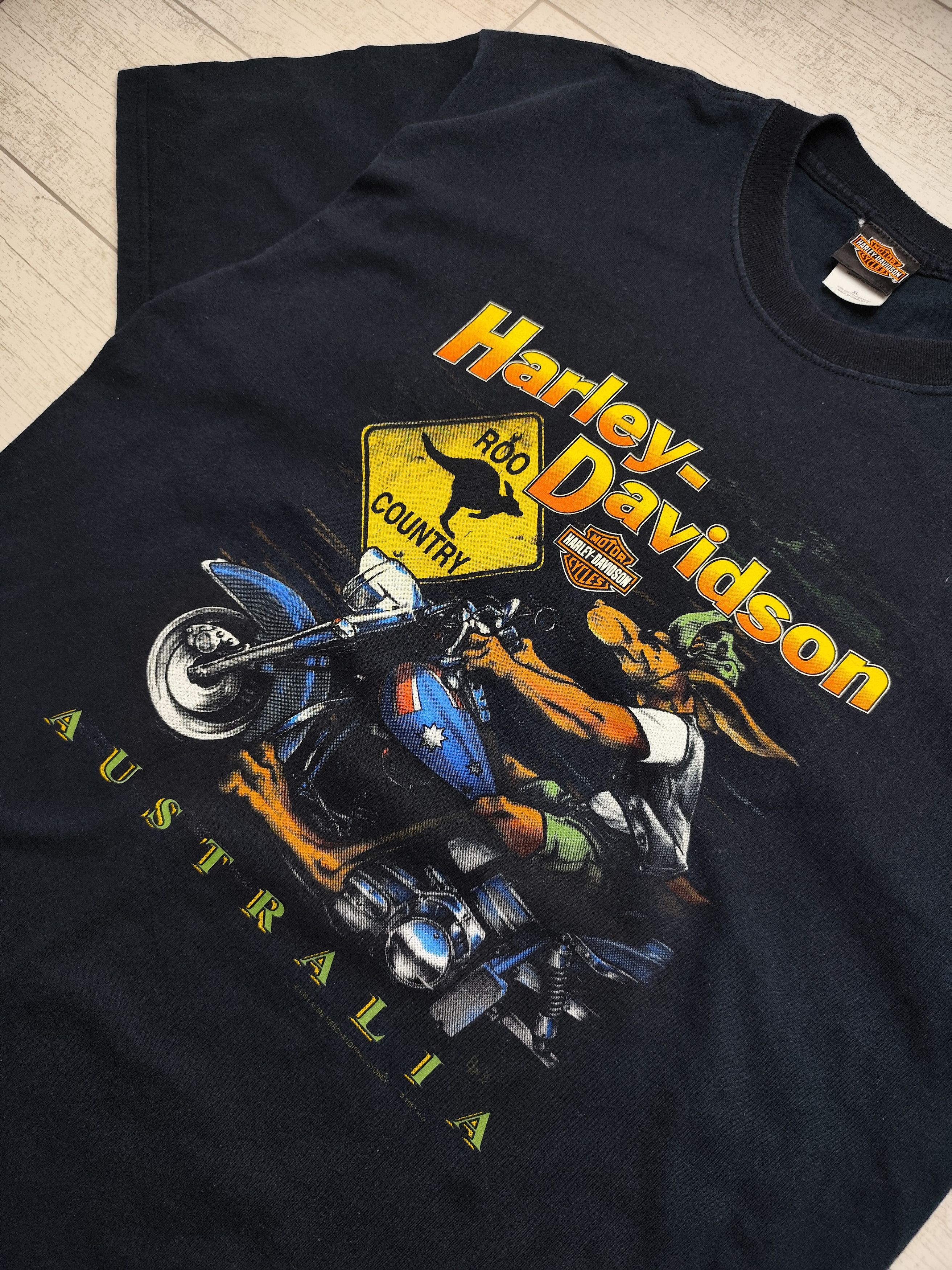 Harley Davidson × Vintage Vintage streetwear racing Harley Davidson T Shirt Size US XL / EU 56 / 4 - 2 Thumbnail