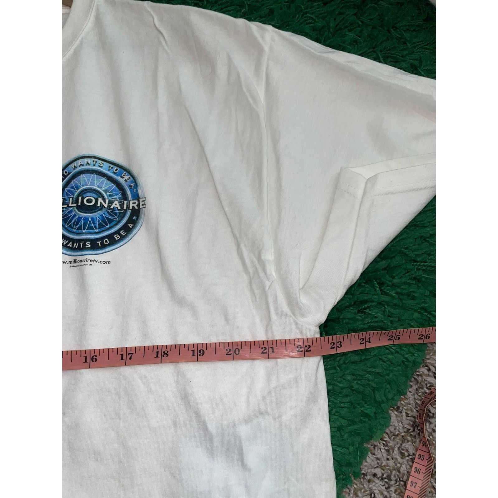 Hanes Who Wants To Be A Millionaire Shirt TV Promo White Tee XL Size US XL / EU 56 / 4 - 6 Thumbnail