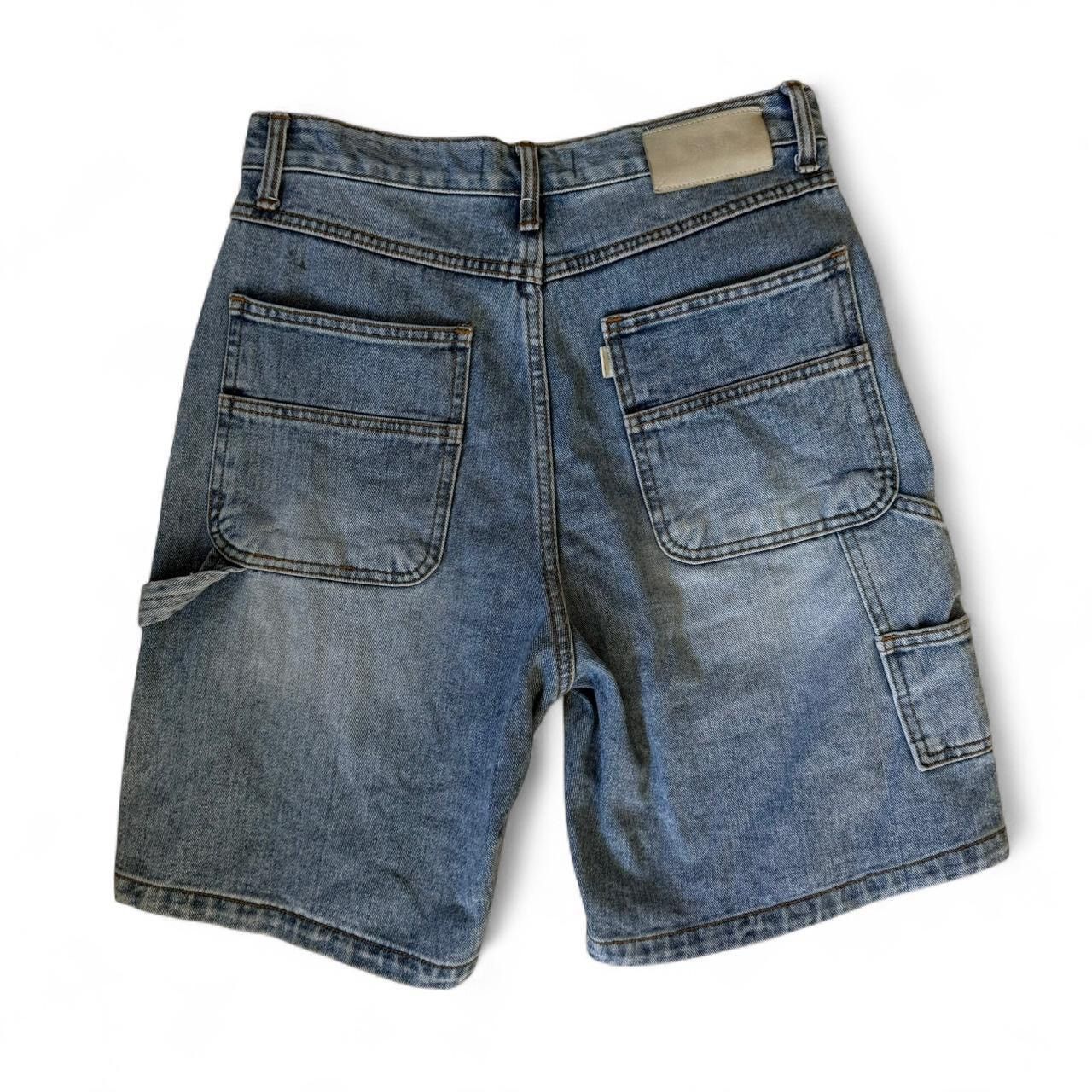 Japanese Brand Dunst curved blue denim shorts Size US 30 / EU 46 - 2 Thumbnail