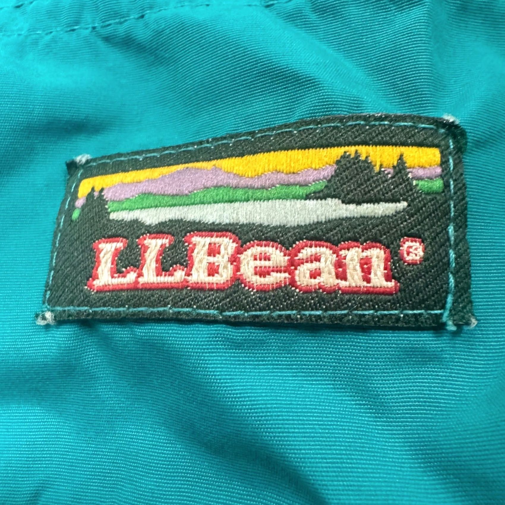 Vintage VINTAGE L.L.Bean Rain Coat Mens XL Nylon Teal 90s Turquoise Overcoat Paper Tag Size US XL / EU 56 / 4 - 5 Thumbnail