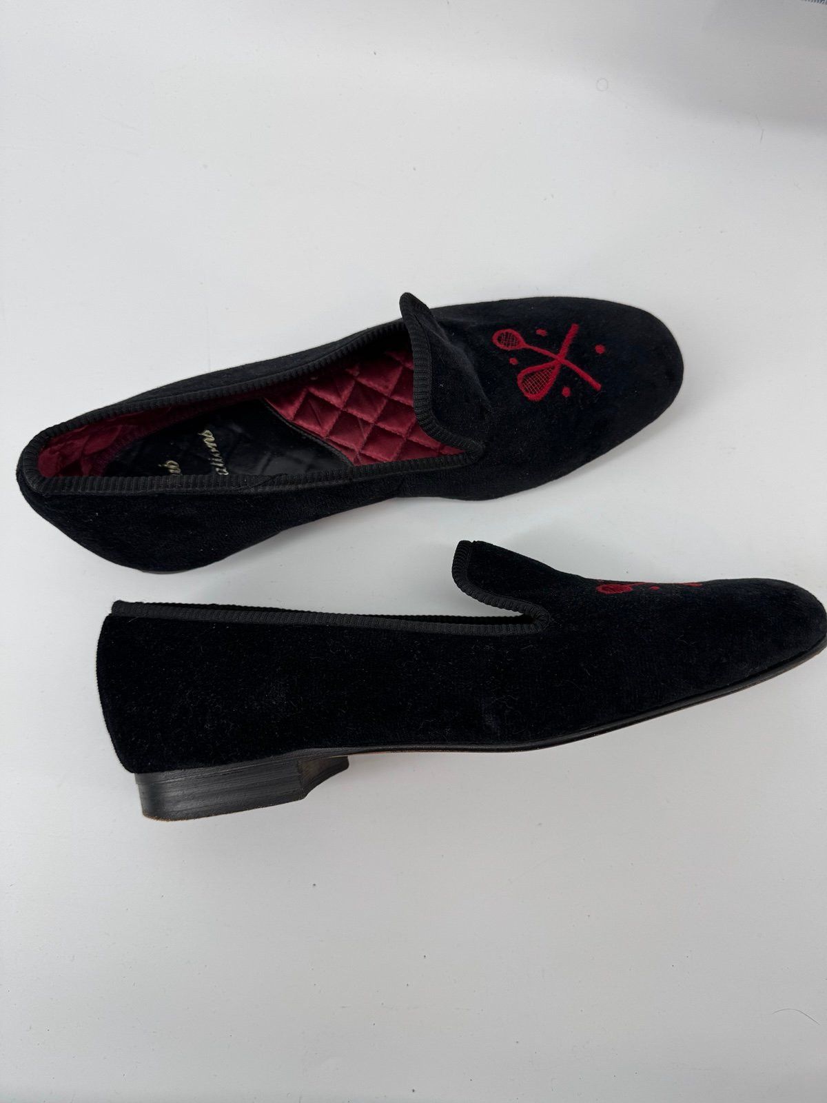 Other Mens Club Created Hand Made England Black Velvet Quilted Li Size US 8 / EU 41 - 2 Thumbnail