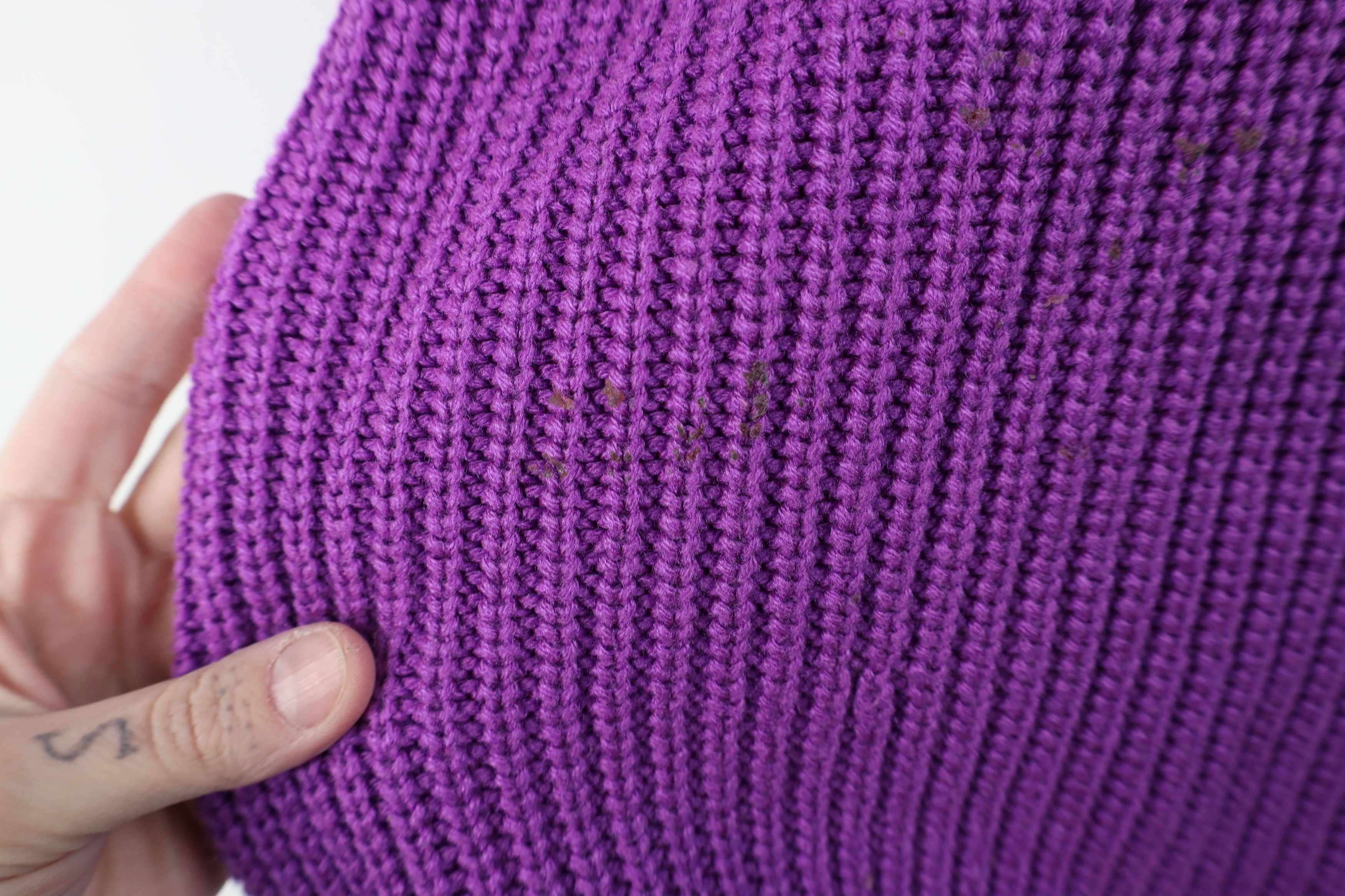 Vintage Vintage 90s Streetwear Blank Chunky Ribbed Knit Sweater Size L / US 10 / IT 46 - 4 Thumbnail