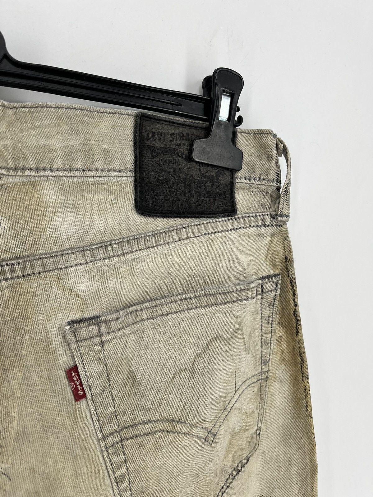 Levi's × Levi's Vintage Clothing Vintage Levis 511 Beige Dirty Jeans Levi's Faded Denim Size US 33 - 19 Thumbnail
