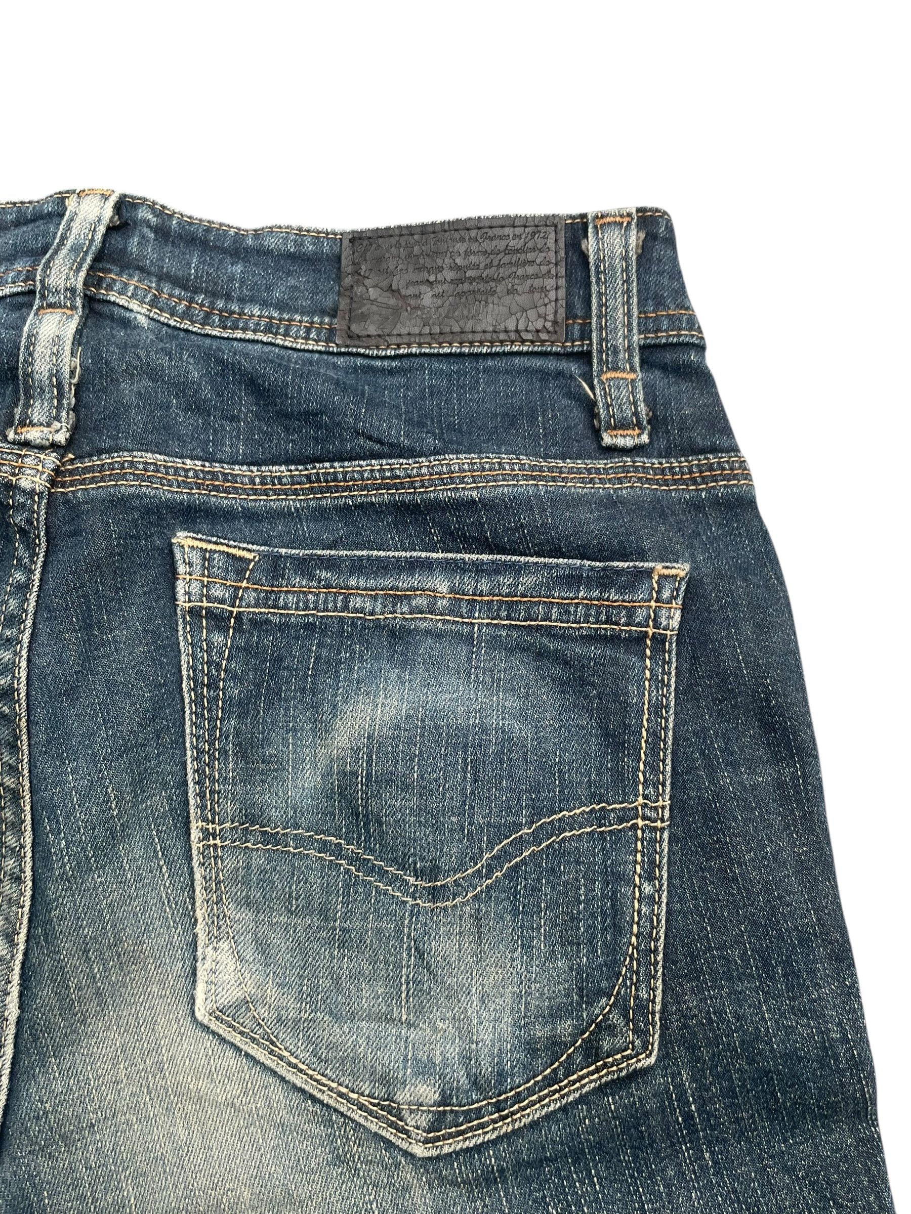 Japanese Brand C-Seventeen Flare Distresed Denim Size 30" / US 8 / IT 44 - 5 Thumbnail