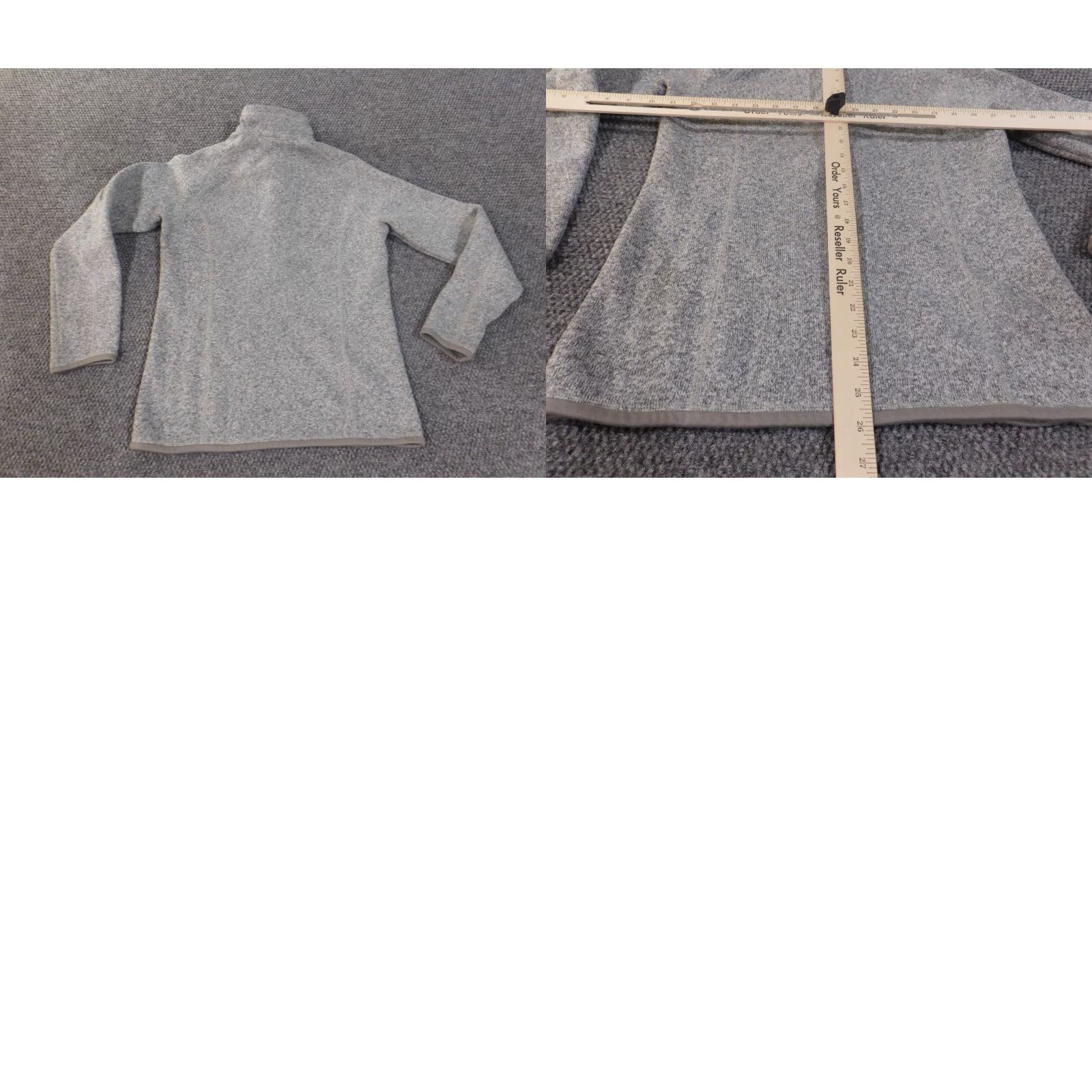 Patagonia Patagonia Sweater Womens Medium Gray 1/4 zip Outdoor Pullover Knit Logo Mock Neck Long Sleeve Regular Classic 1/4 Zip Outdoor Womens Size M / US 6-8 / IT 42-44 - 9 Thumbnail
