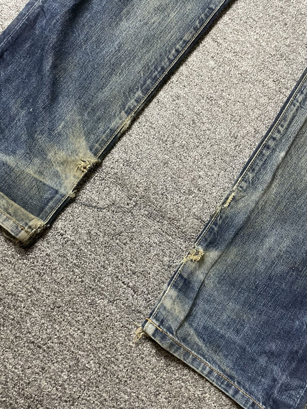 Japanese Brand × Vintage Vintage DUDE RANCH Distressed Denim Ripped Jeans (117) Size US 35 - 2 Thumbnail