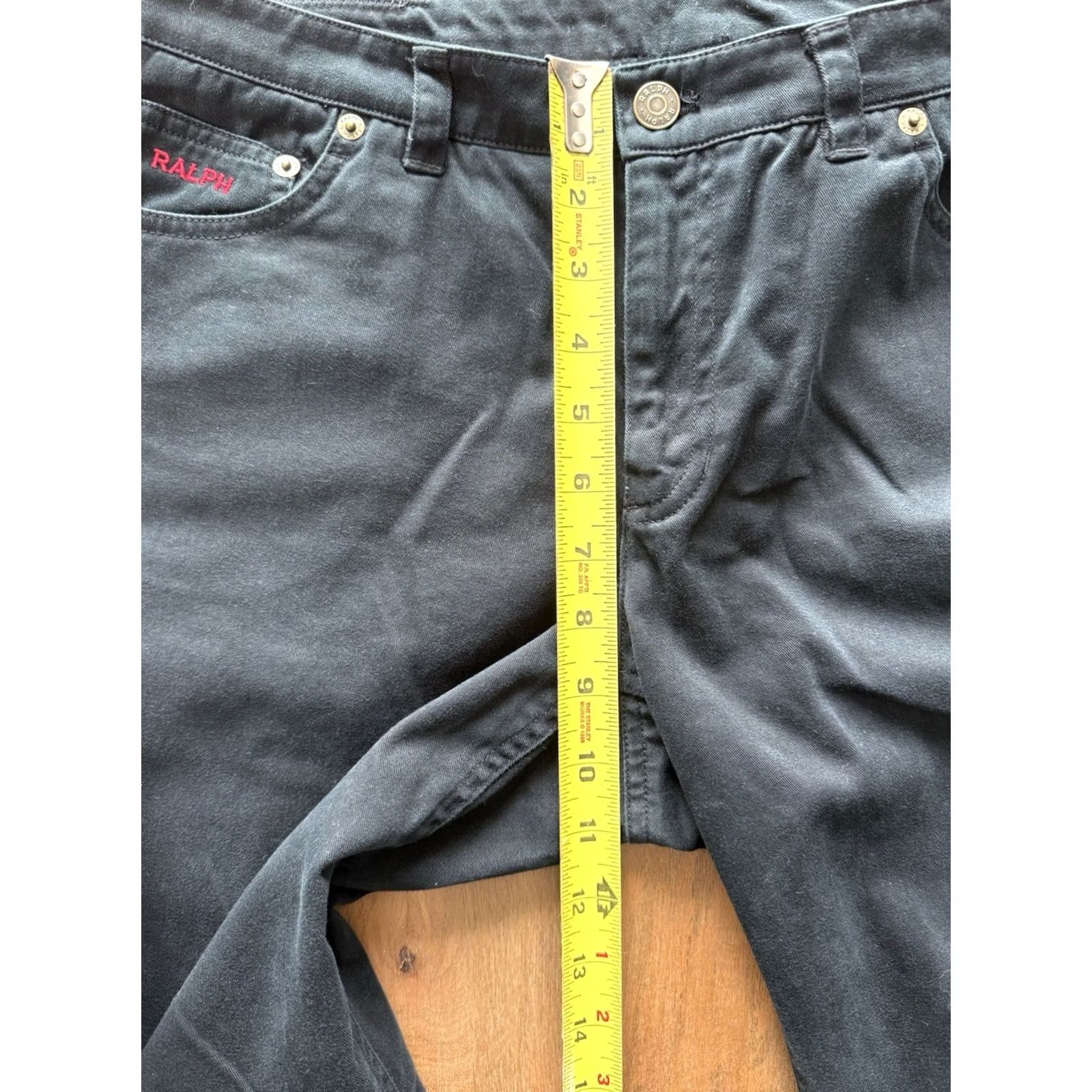 Ralph Lauren VINTAGE Ralph Lauren Jeans Cropped 5-Pocket Denim Black Mid Rise Womens Size 6 31x24 Louis Logo 90s City Preppy Size 28" / US 6 / IT 42 - 8 Thumbnail